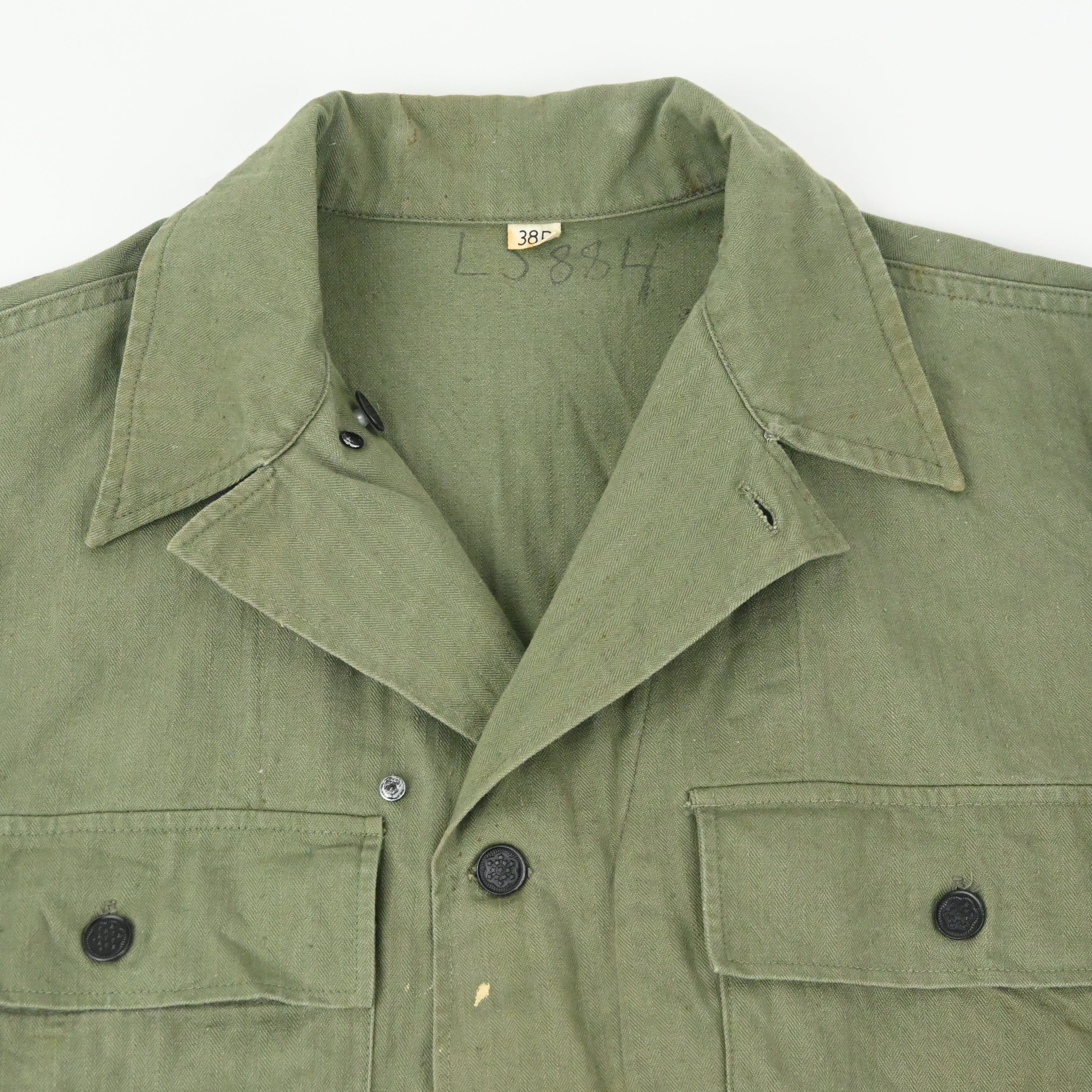40's US ARMY M-43 UTILITY JACKET HBT SIZE 38R