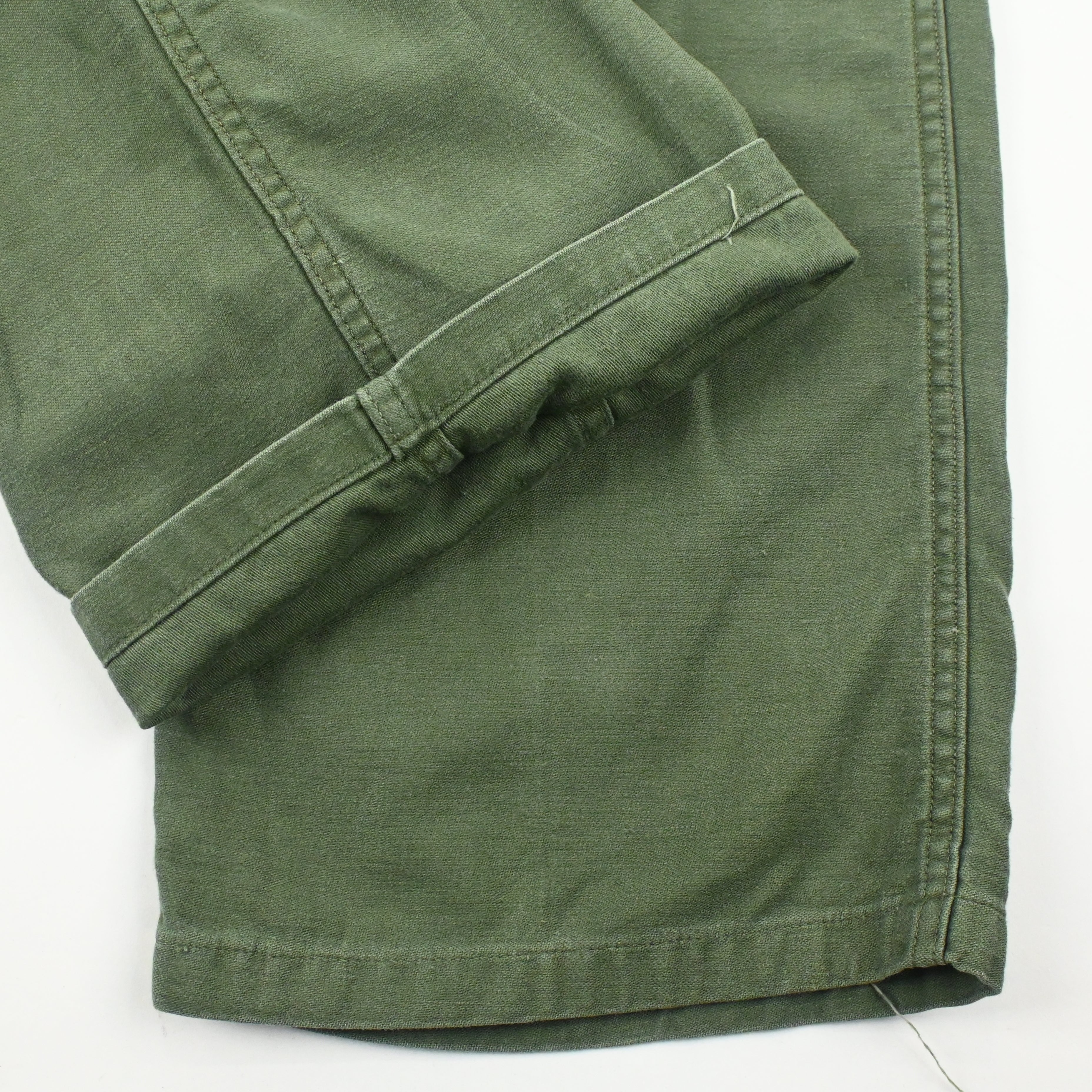 '62 SATEEN FATIGUE PANTS BUTTON FLY SIZE W29 L31