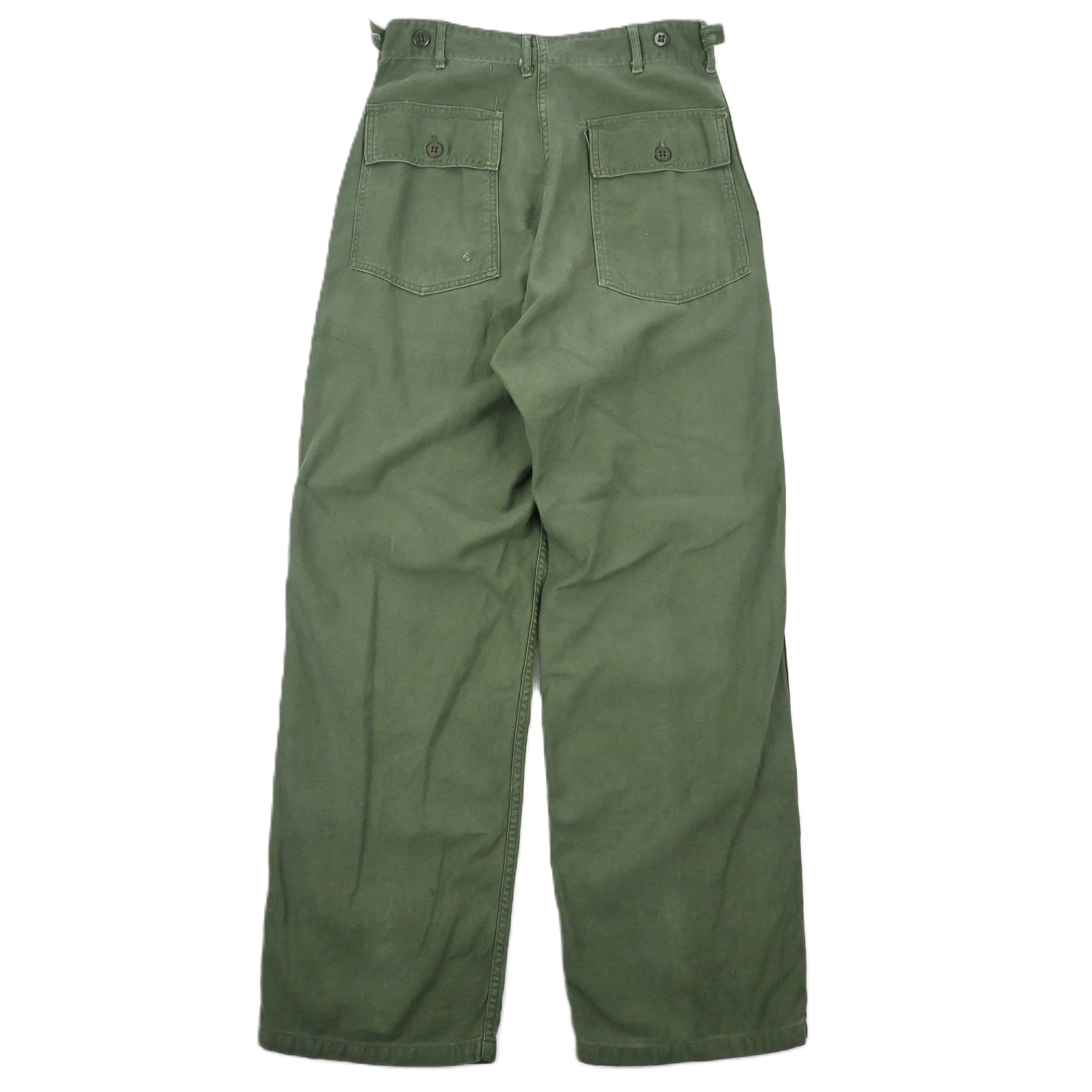 '62 SATEEN FATIGUE PANTS BUTTON FLY SIZE W29 L31