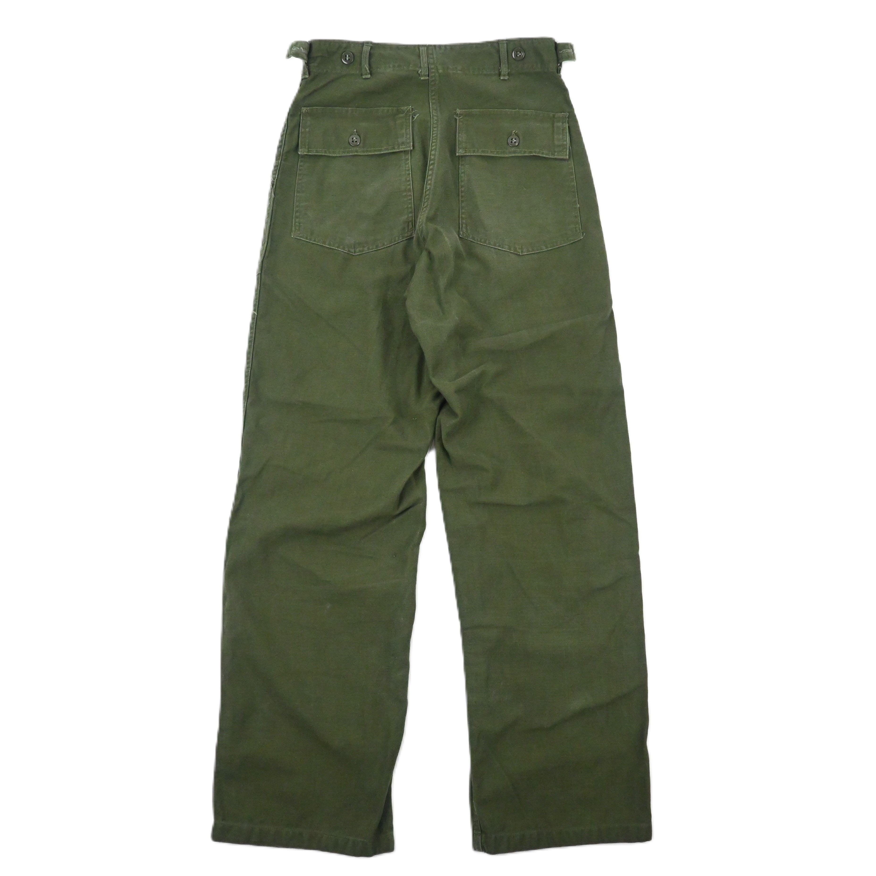 '61 SATEEN FATIGUE PANTS BUTTON FLY SIZE W29 L31