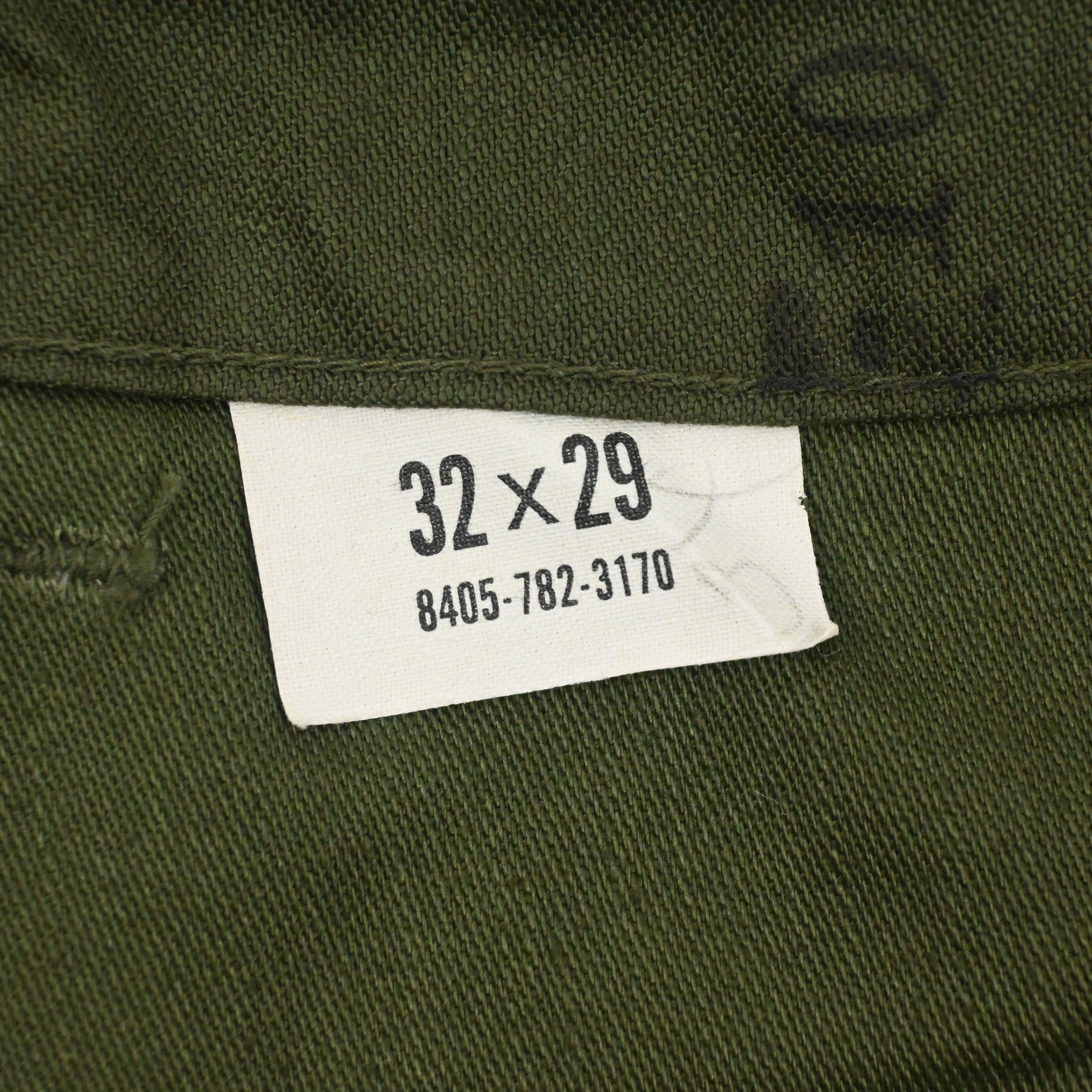 60's SATEEN FATIGUE PANTS BUTTON FLY DEAD STOCK SIZE W32 L29