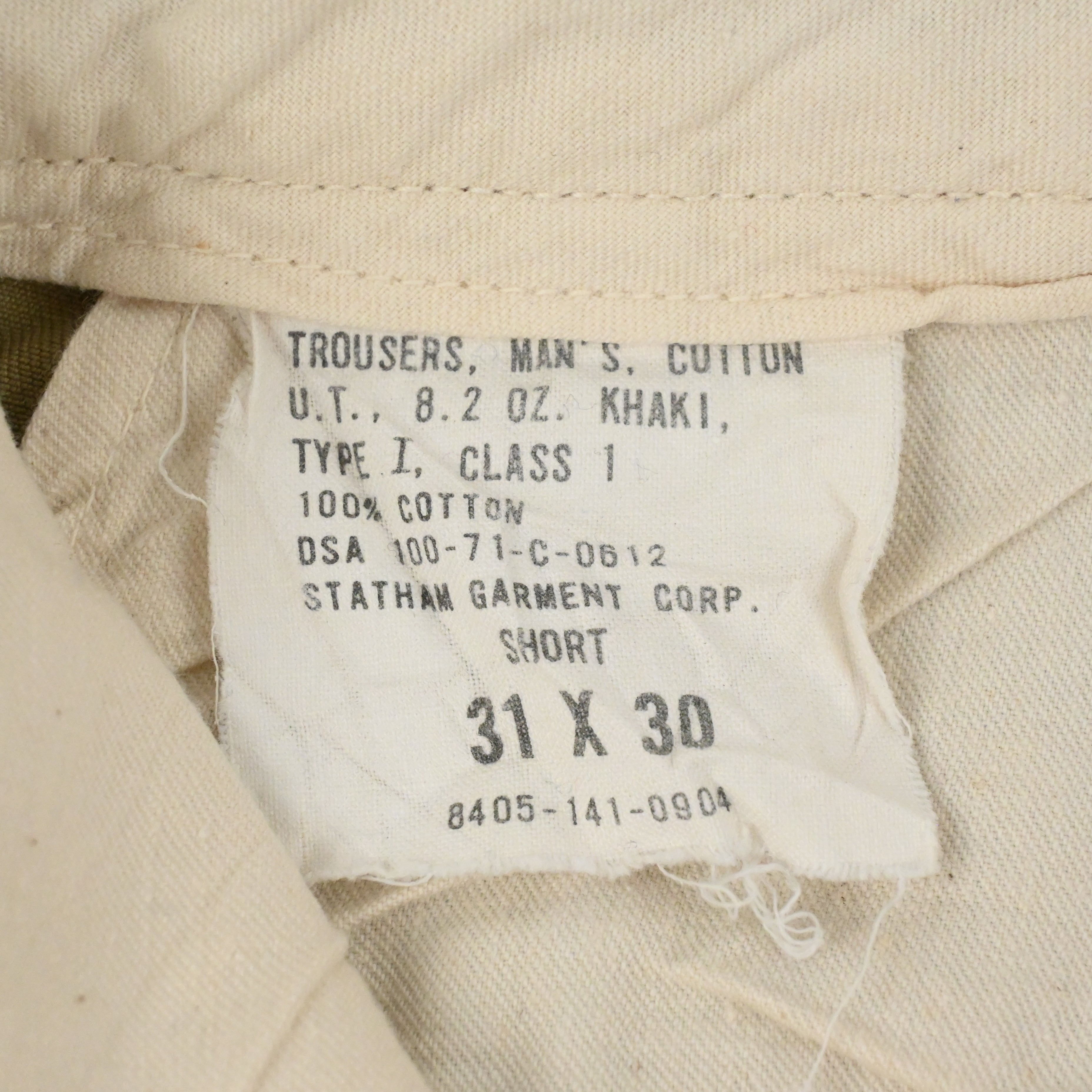 '71 US ARMY CHINO TROUSERS SIZE W30 L30