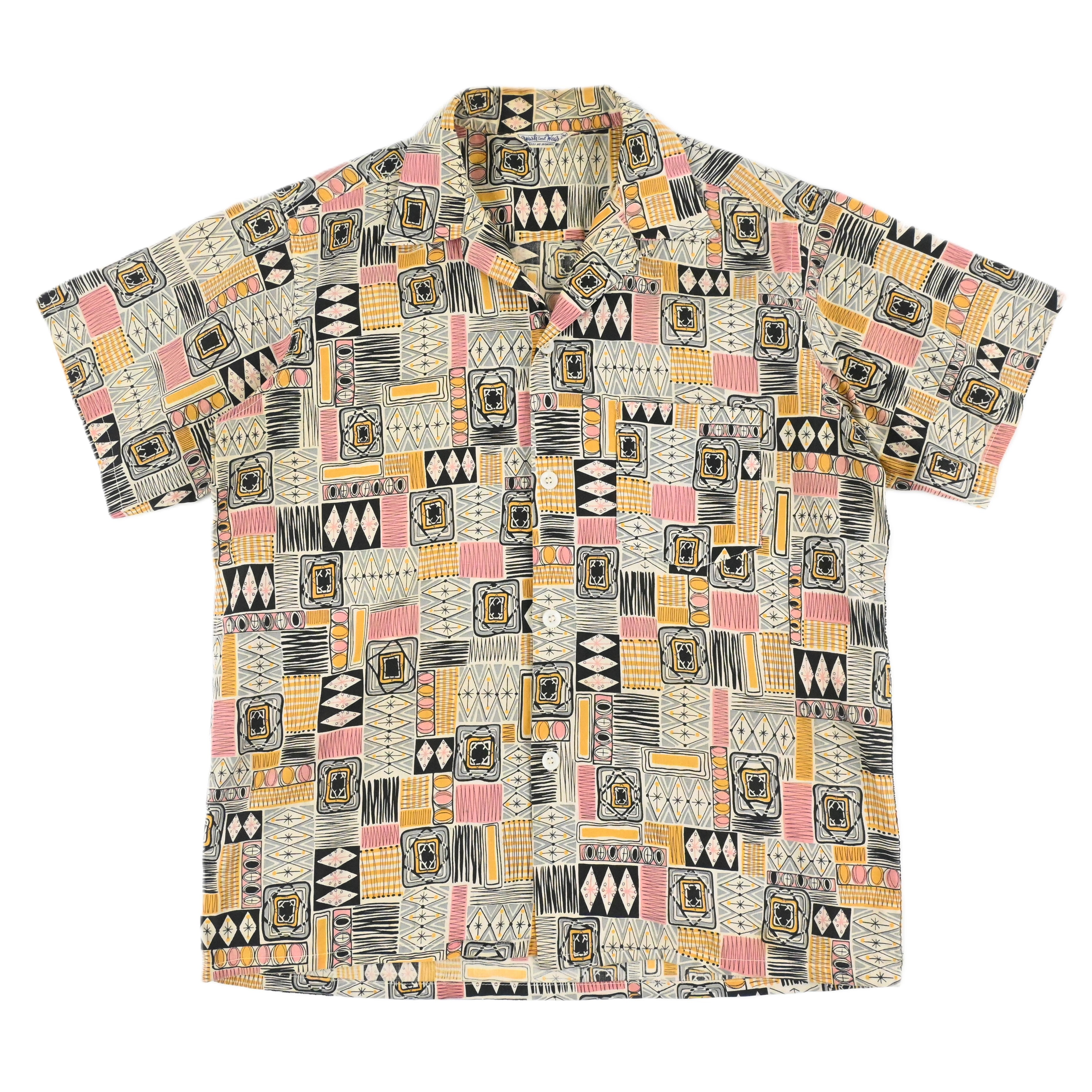 40's Wash and Wear COTTON ATOMIC LOOP COLLAR SHIRT SIZE M