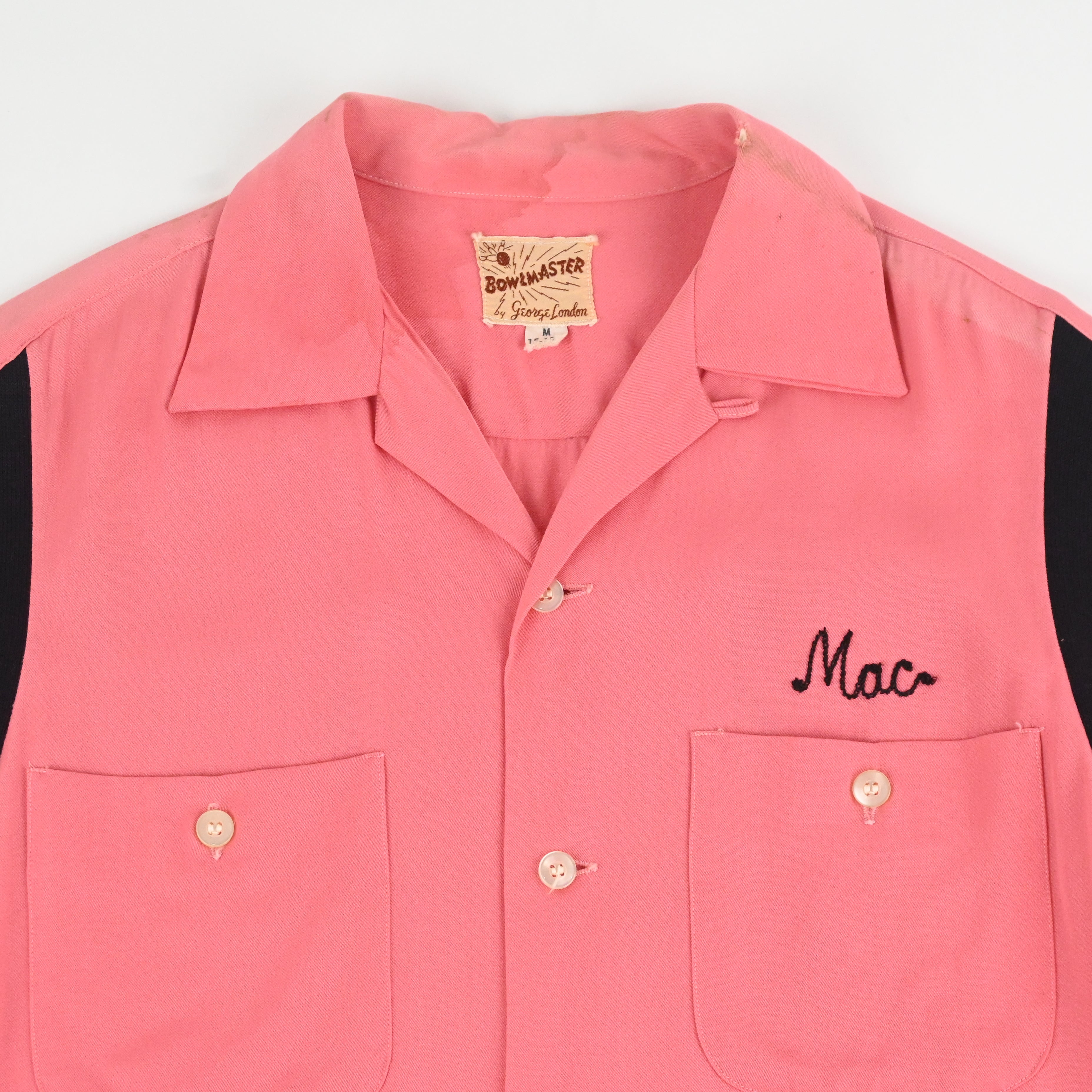 50's BOWLMASTER BOWLING SHIRT SIZE M