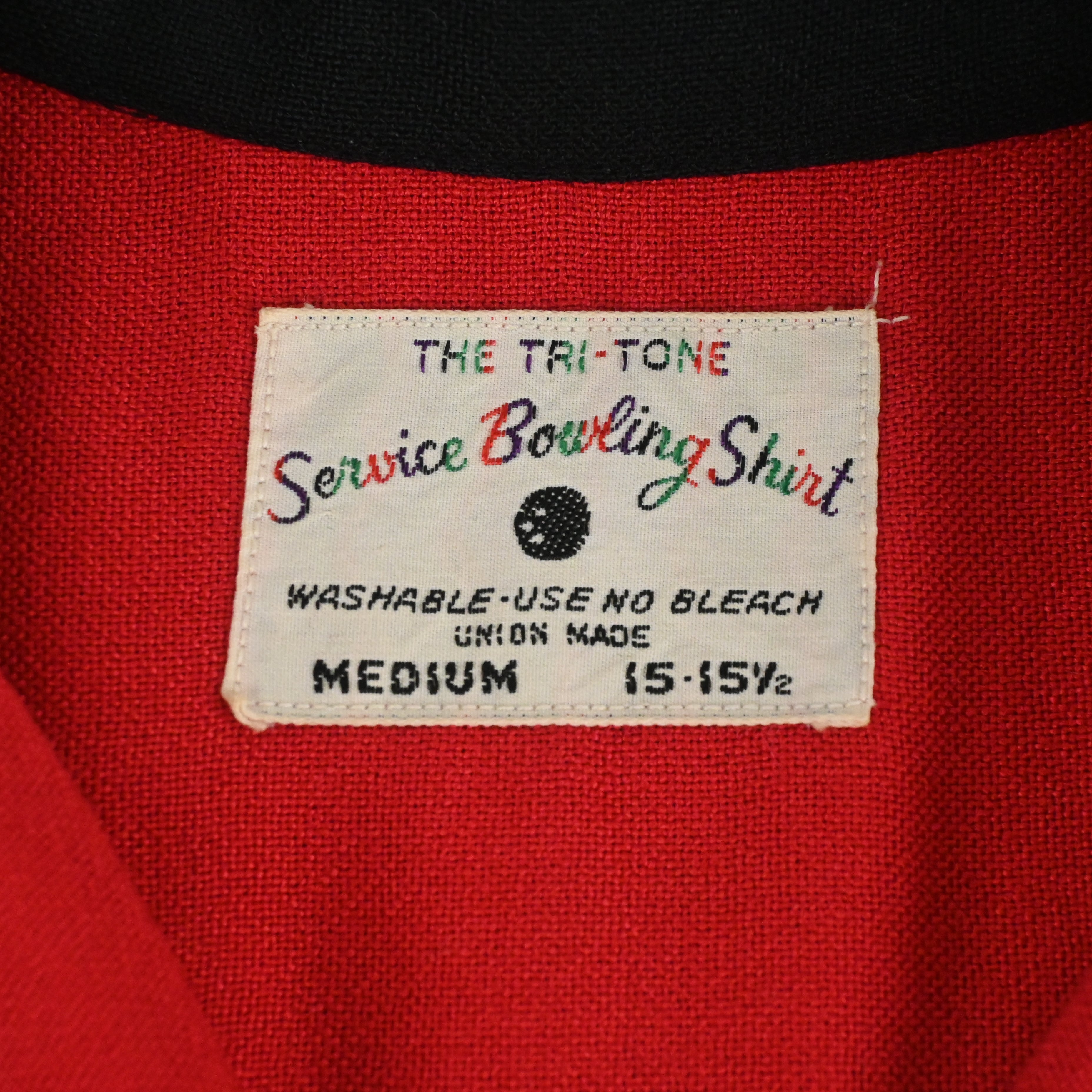 50's Service Bowling Shirt THE TRI-TONE NON WASH SIZE M