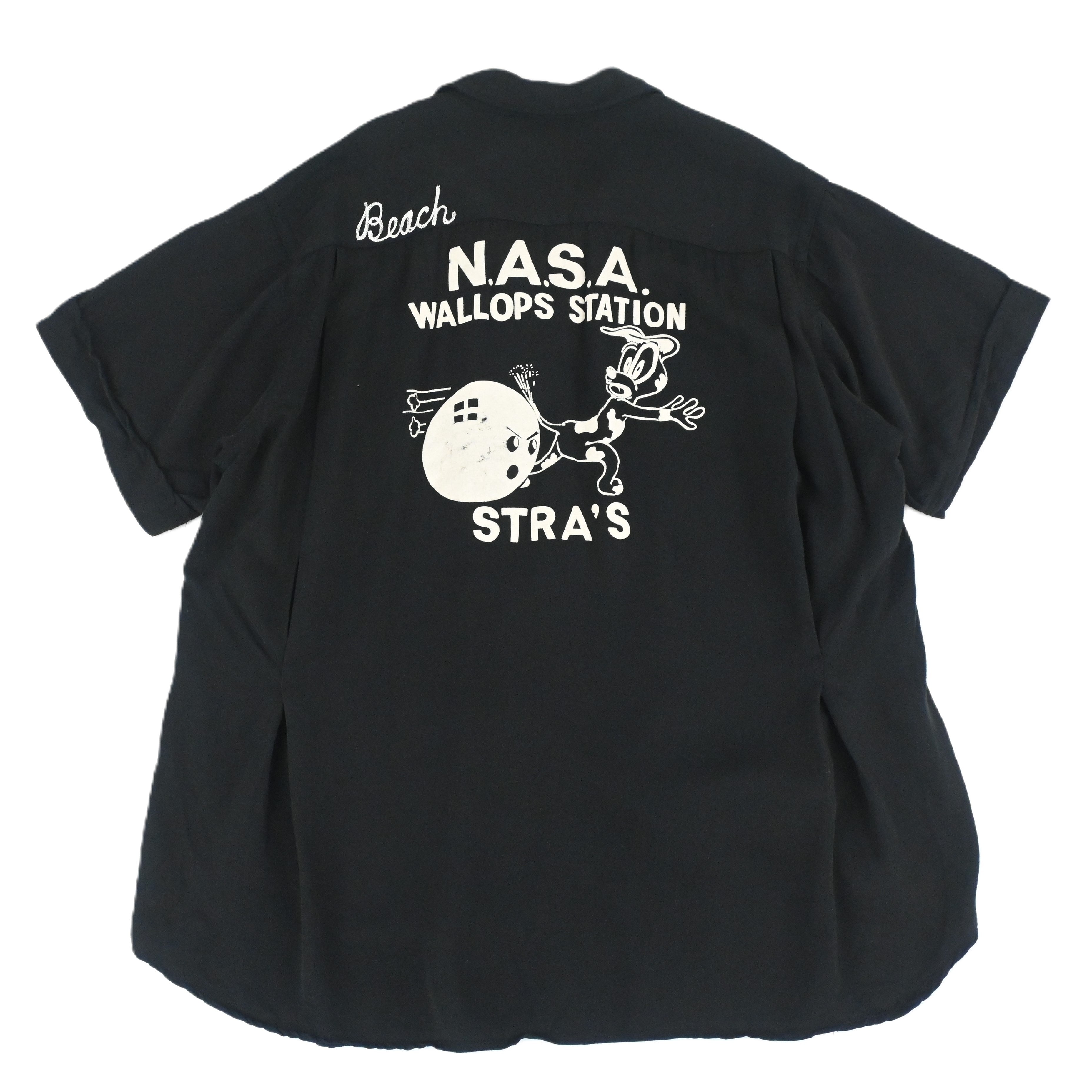 60's Del Roy BOWLING SHIRT "NASA" SIZE L