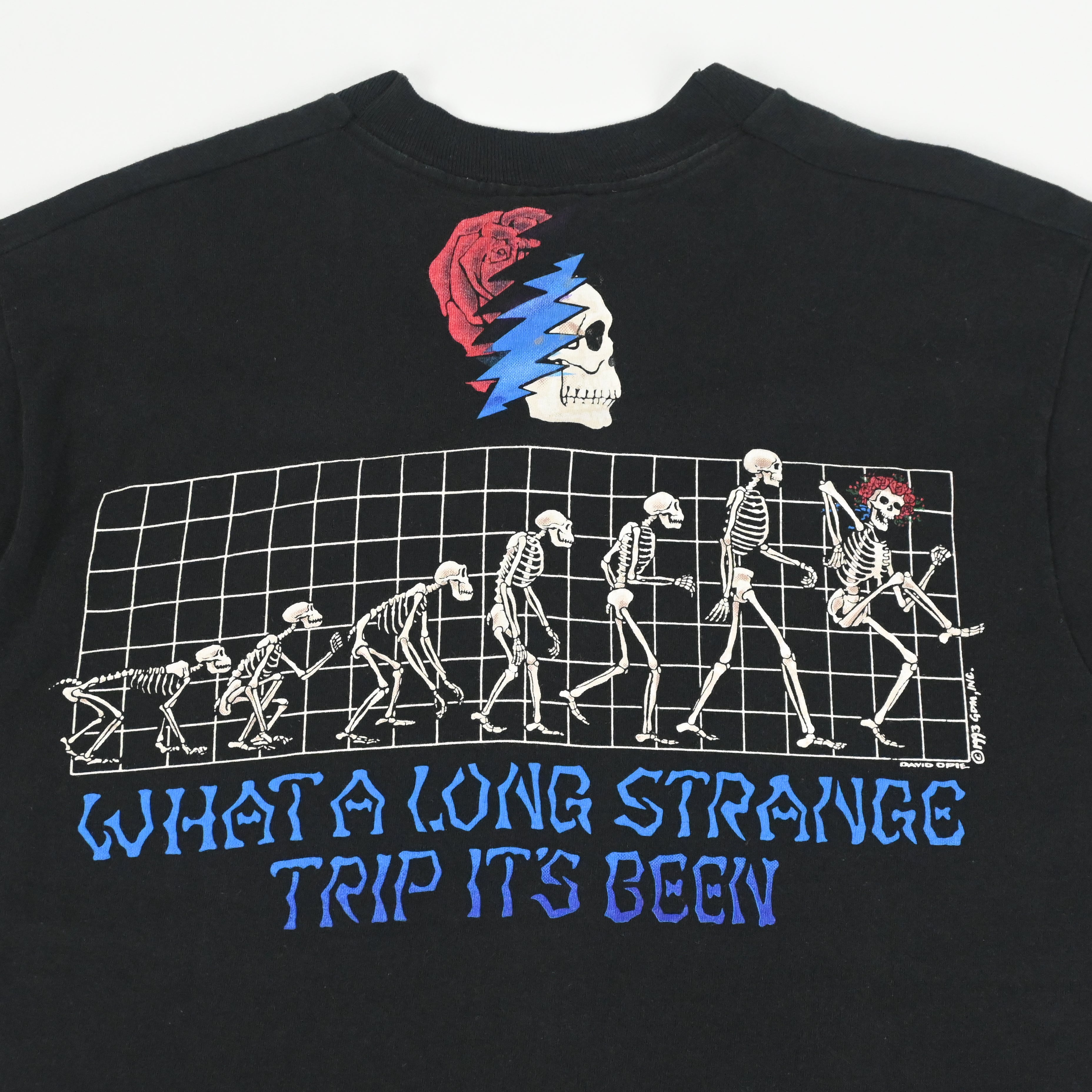 93© GRATEFUL DEAD "TRIP IT'S BEEN" LIQUID BLUE T-SHIRT SIZE L