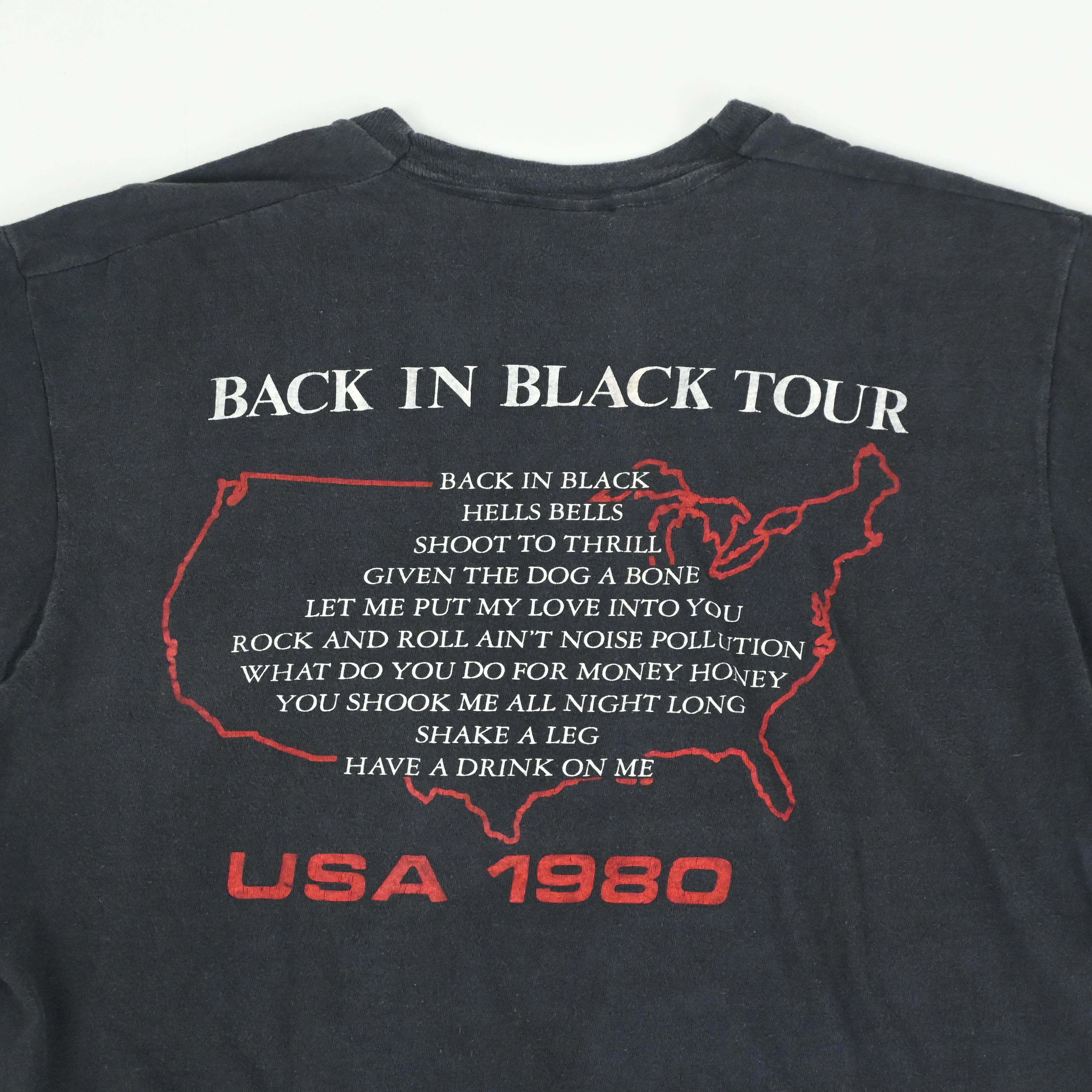 ‘80 AC/DC "BACK IN BLACK" TOUR T-SHIRT SIZE XL