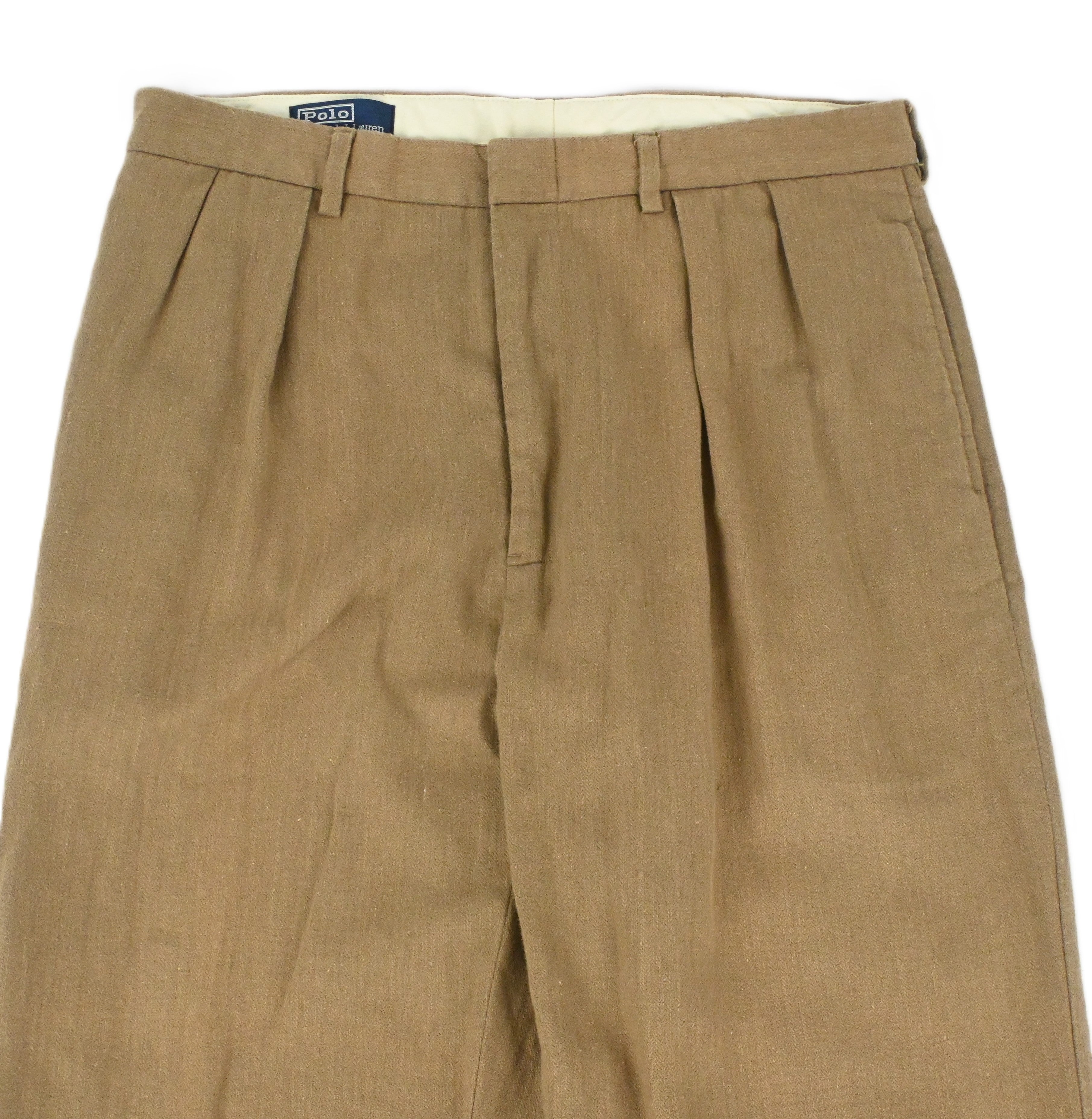 90's POLO BY RALPH LAUREN 2 TUCK LINEN SLACKS W35 L29