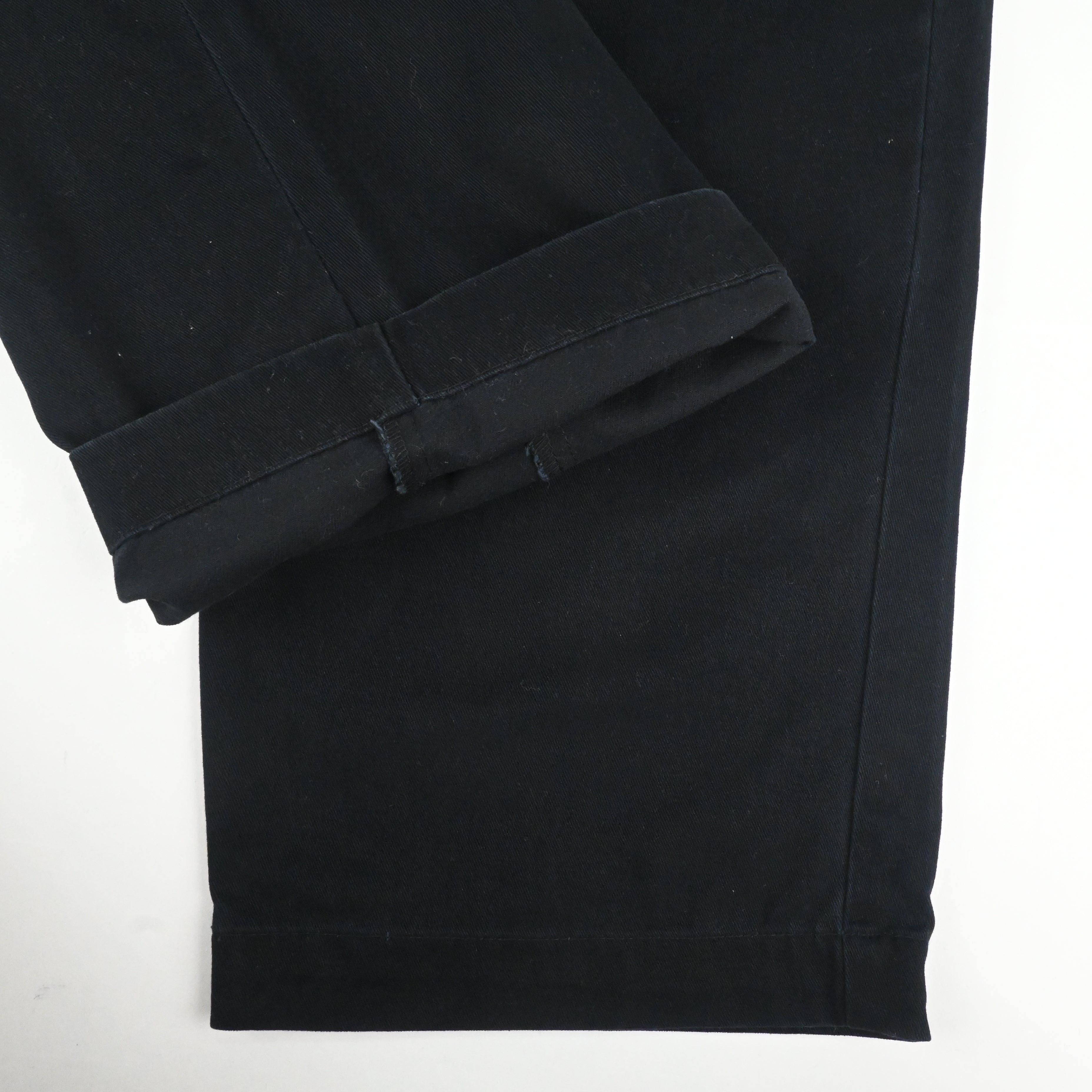 90's POLO BY RALPH LAUREN "ANDREW" 2 TUCK CHINO TROUSERS BLACK W36 L30