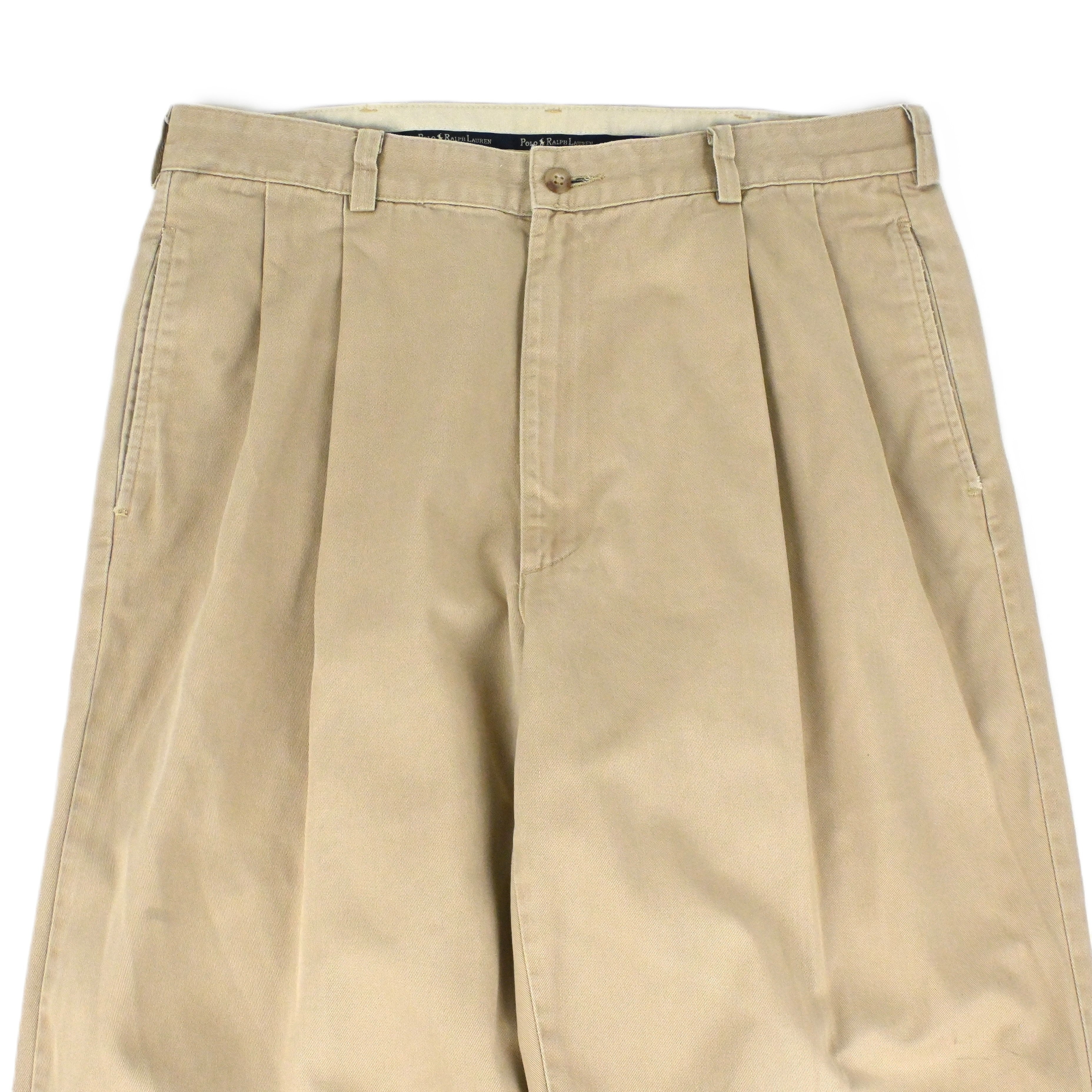 90's POLO BY RALPH LAUREN 2 TUCK CHINO TROUSERS MADE IN USA W34 L29
