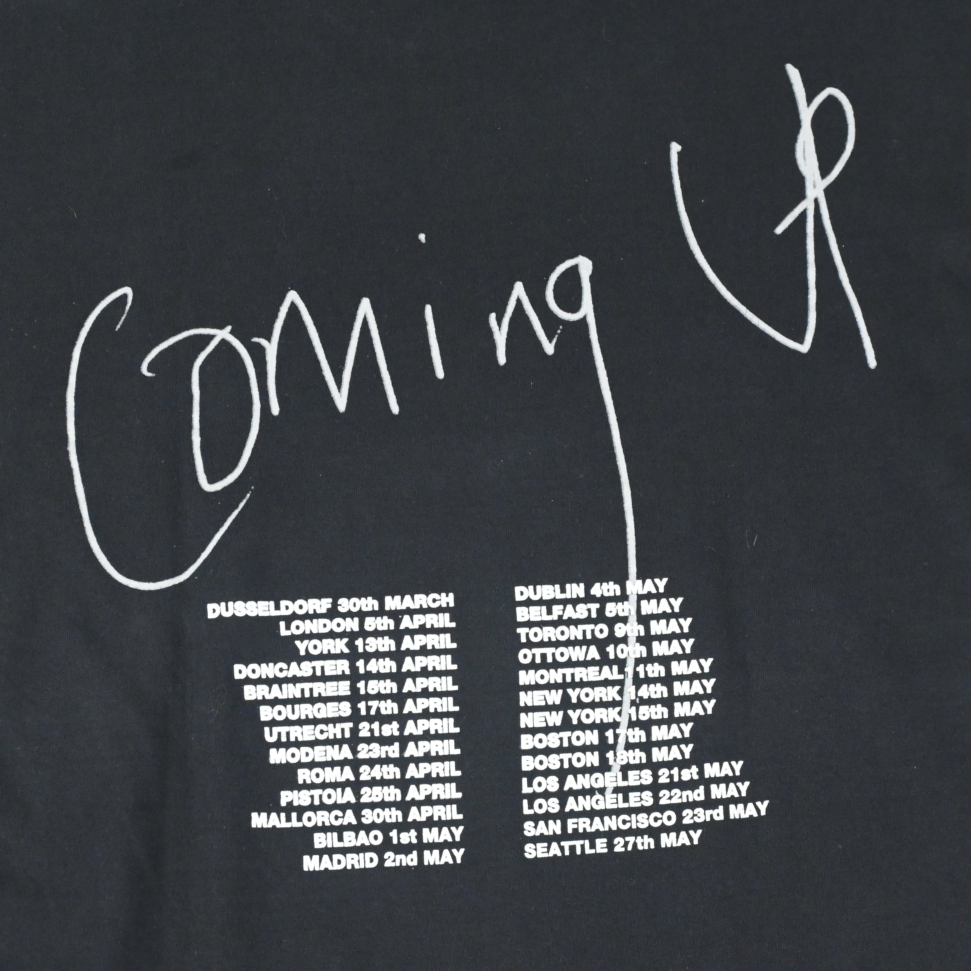 '96 SUEDE "COMING UP" TOUR T-SHIRT SIZE L