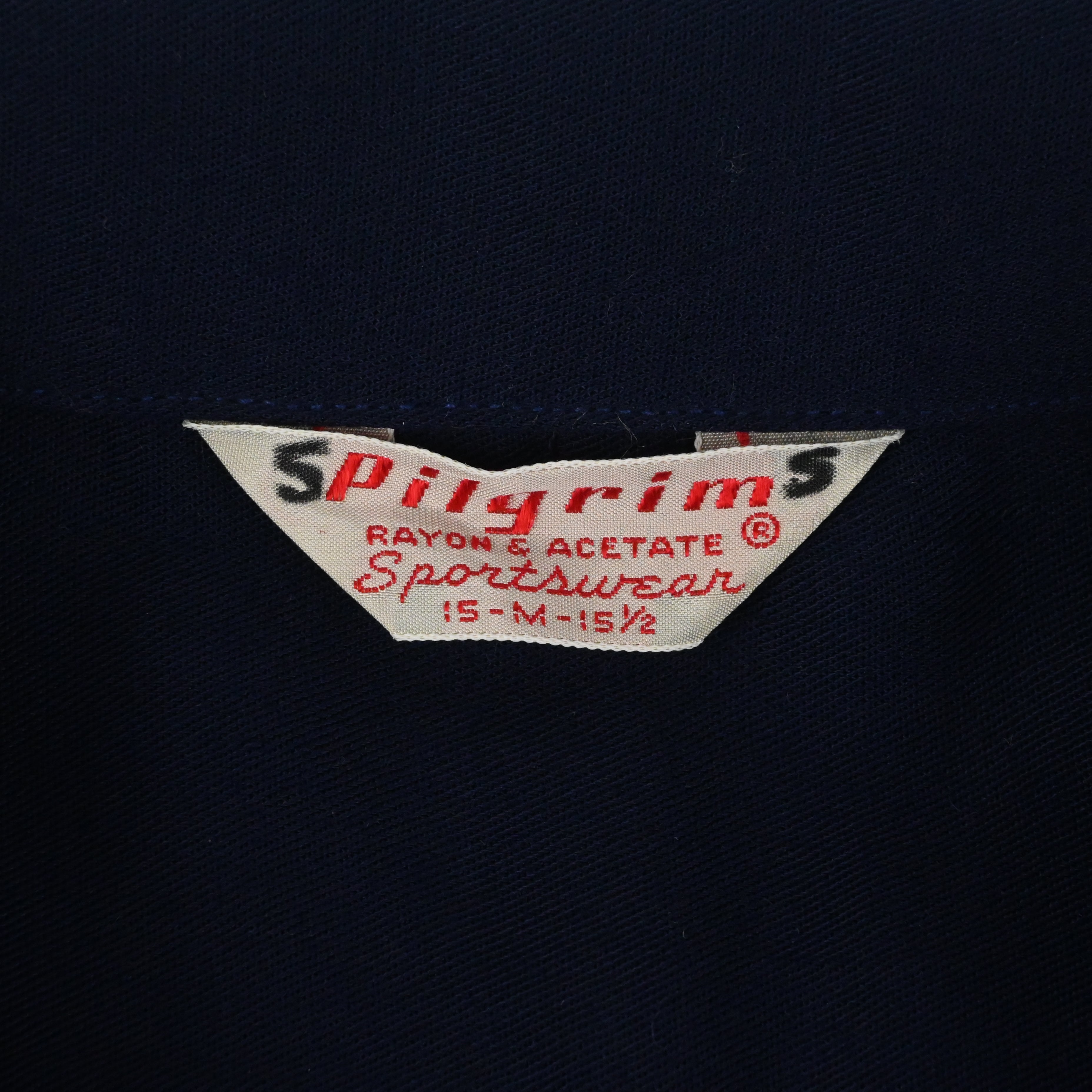 50's PILGRIM RAYON & ACETATE GAB LOOP COLLAR SHIRT SIZE M DEAD STOCK