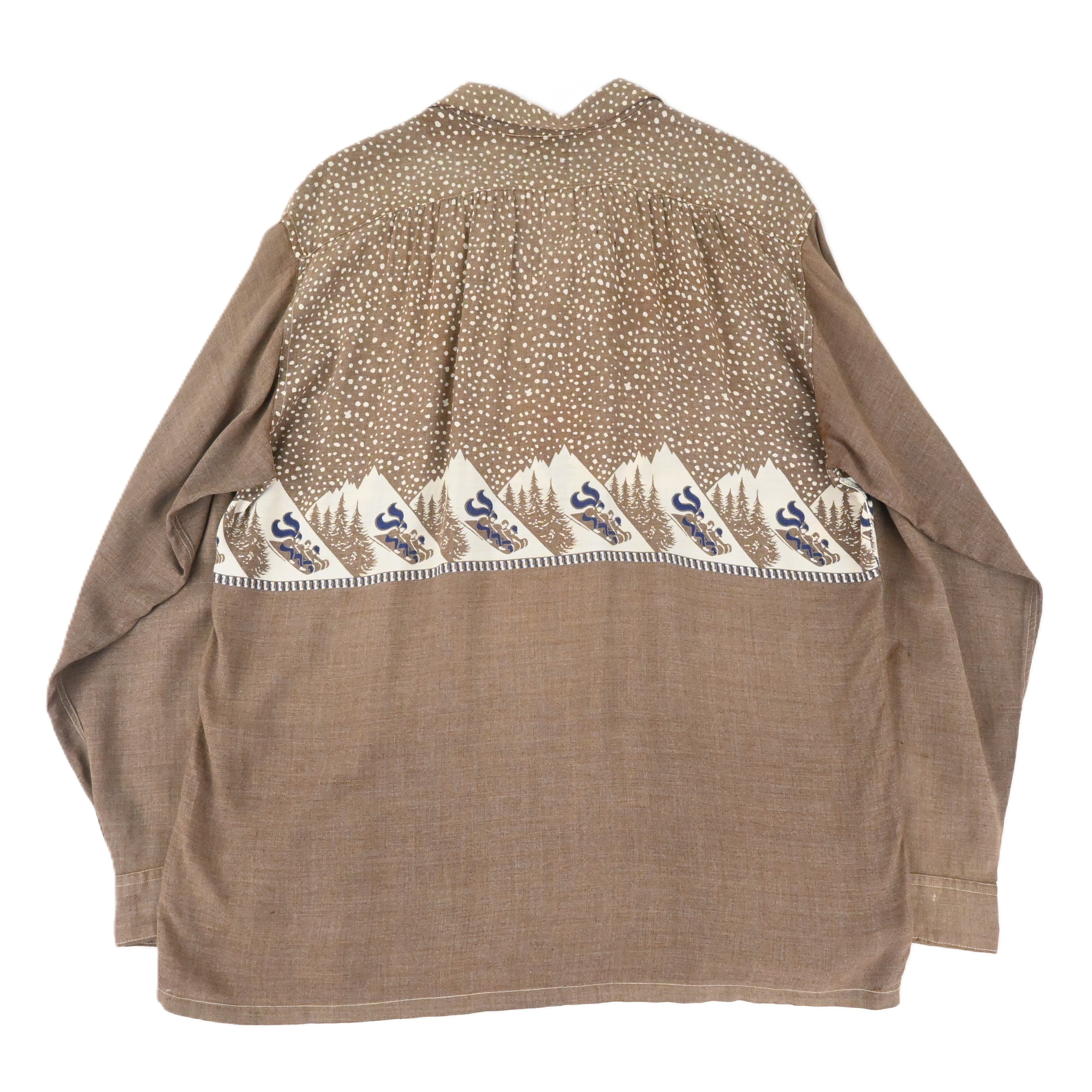 40's PLAY DAY BY TOOKIE RAYON LOOP COLLAR SHIRT SIZE L