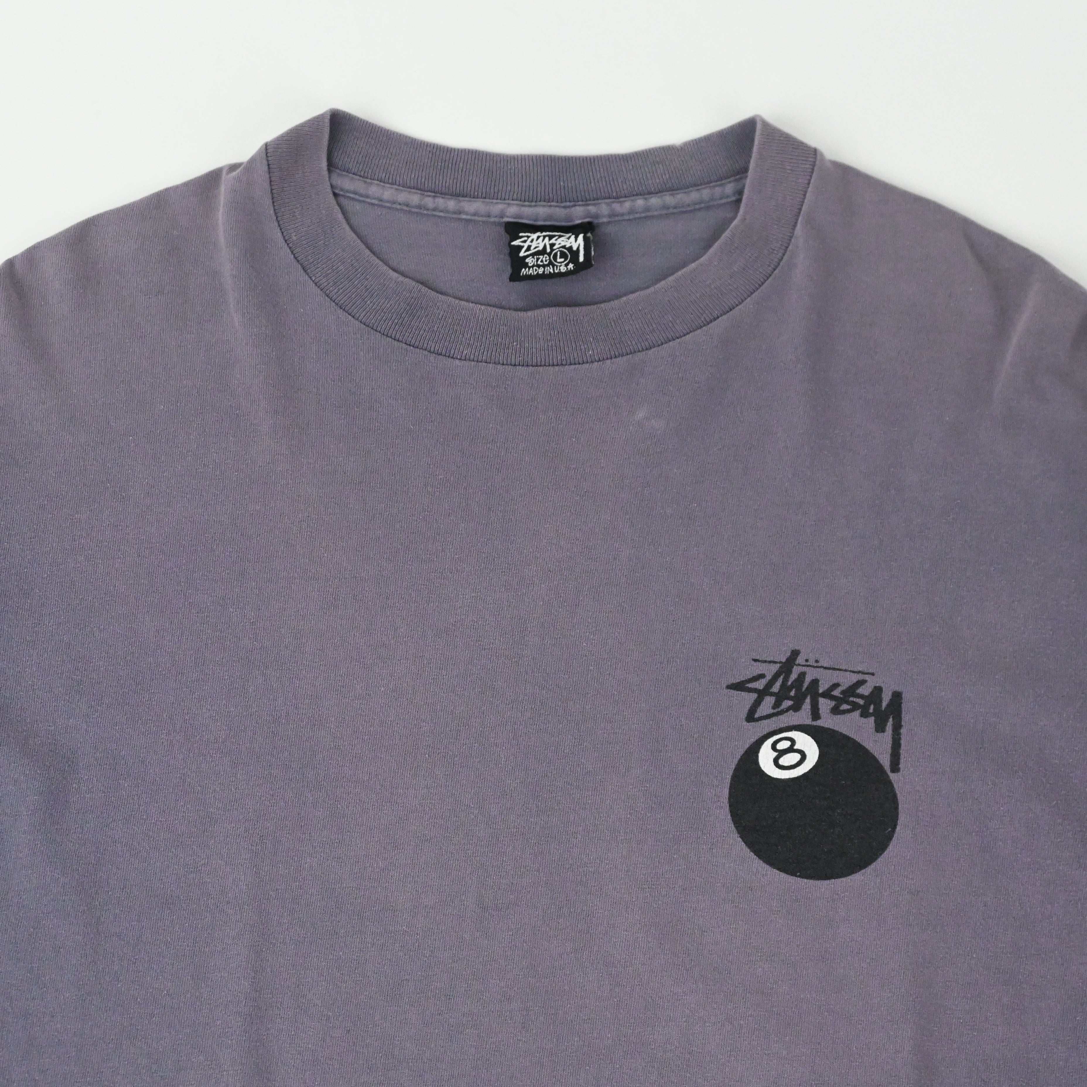 80'S~ STUSSY EIGHT BALL L/S T-SHIRT SIZE LARGE