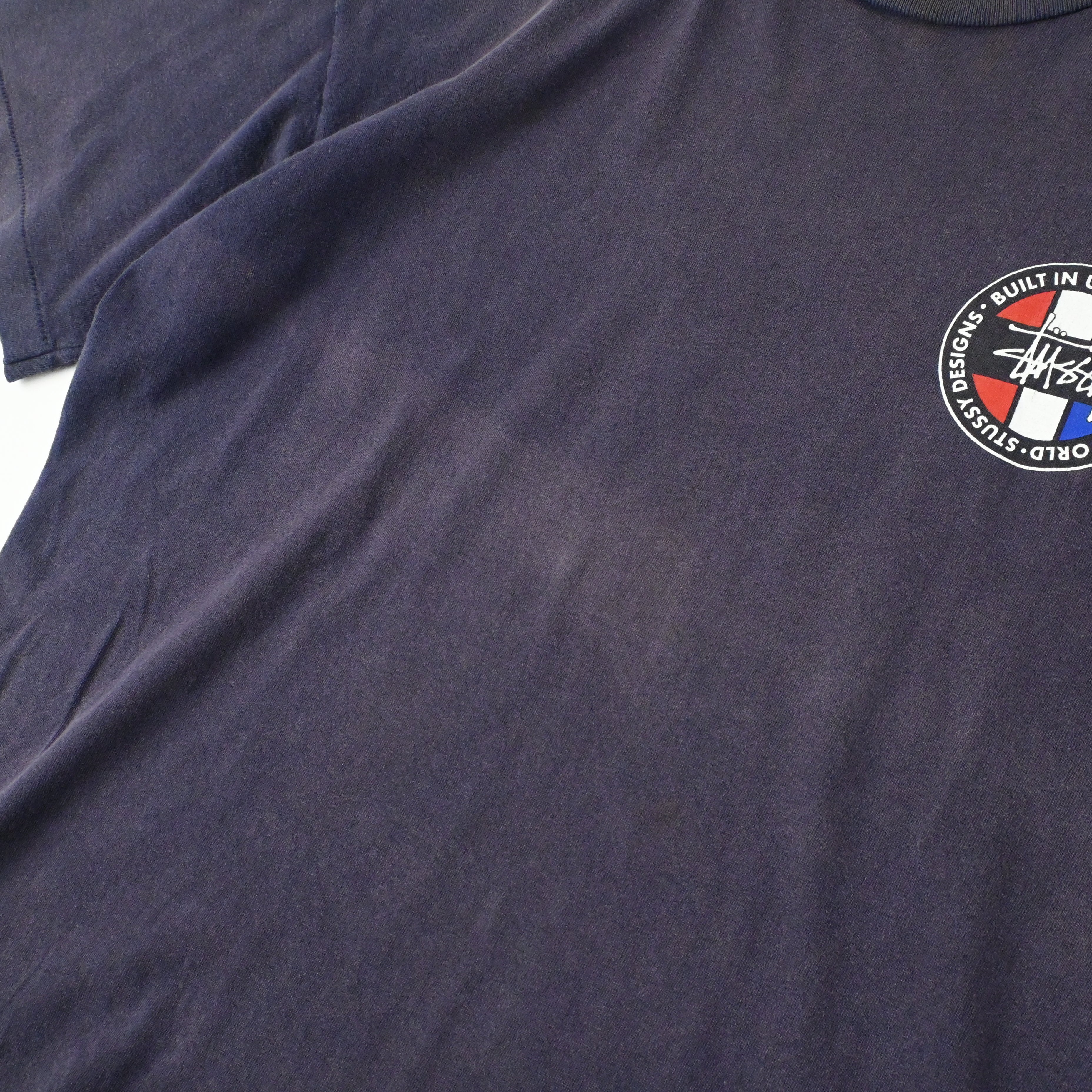 90'S STUSSY TRICOLOR SHAWN FONT LOGO T-SHIRT SIZE XL