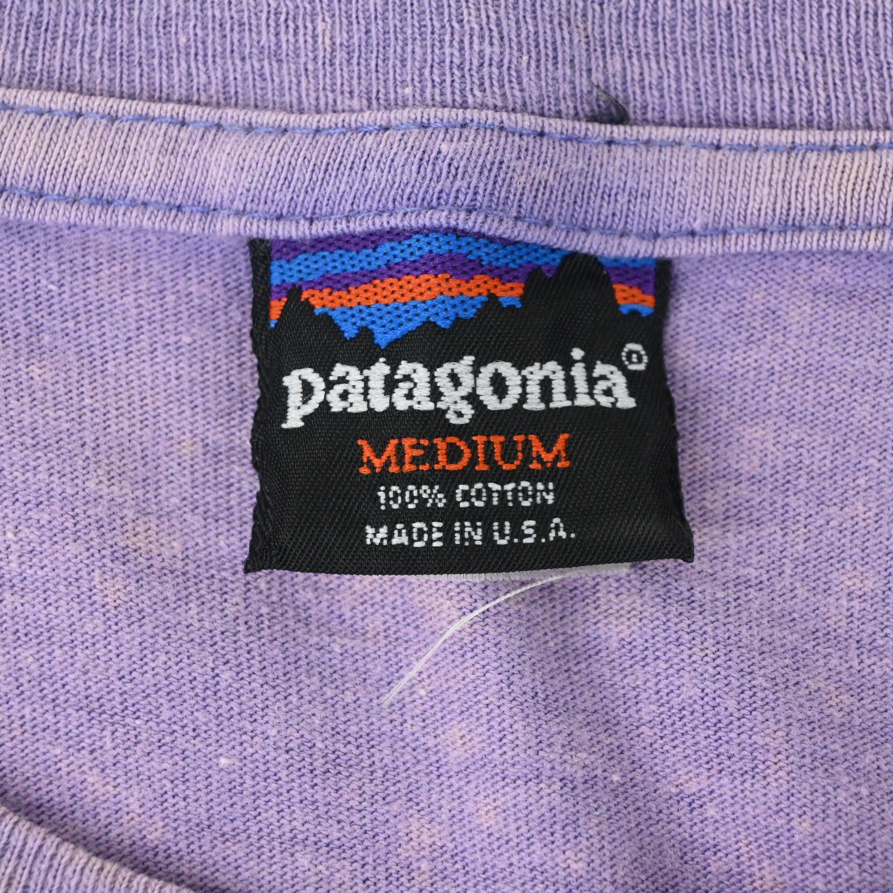 90'S PATAGONIA ENDANGERED ANIMAL T-SHIRT LT. PURPLE SIZE M