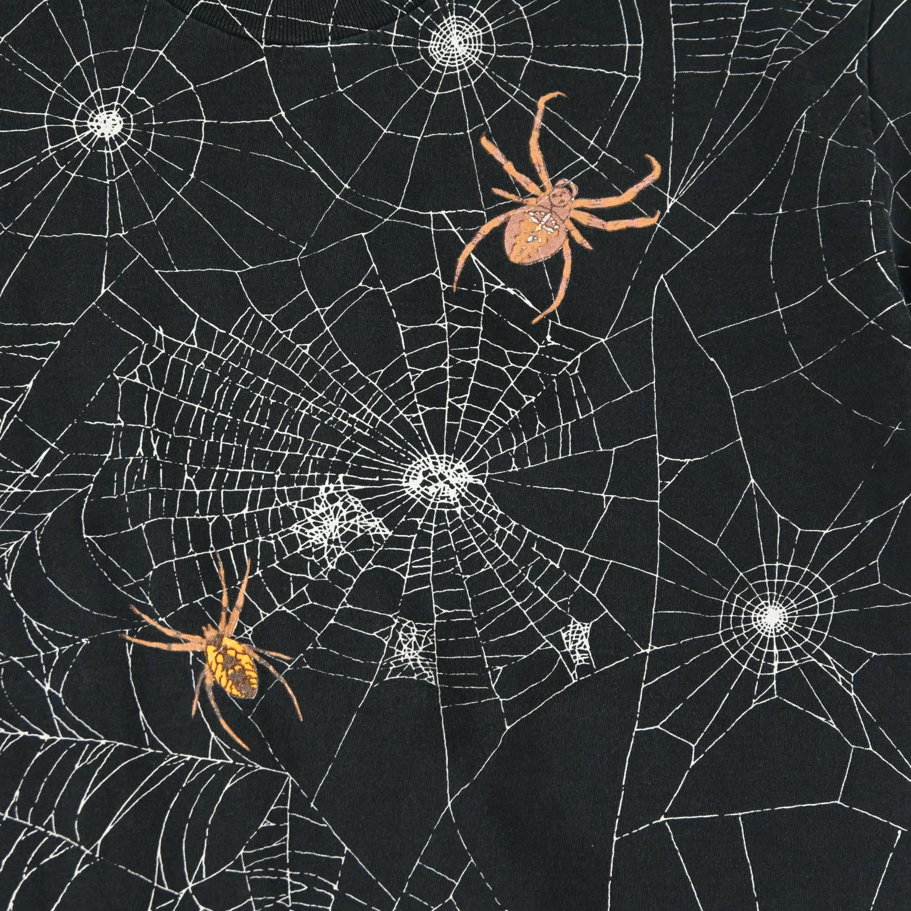 90's SPIDER ALLOVER PRINT T-SHIRT SIZE L