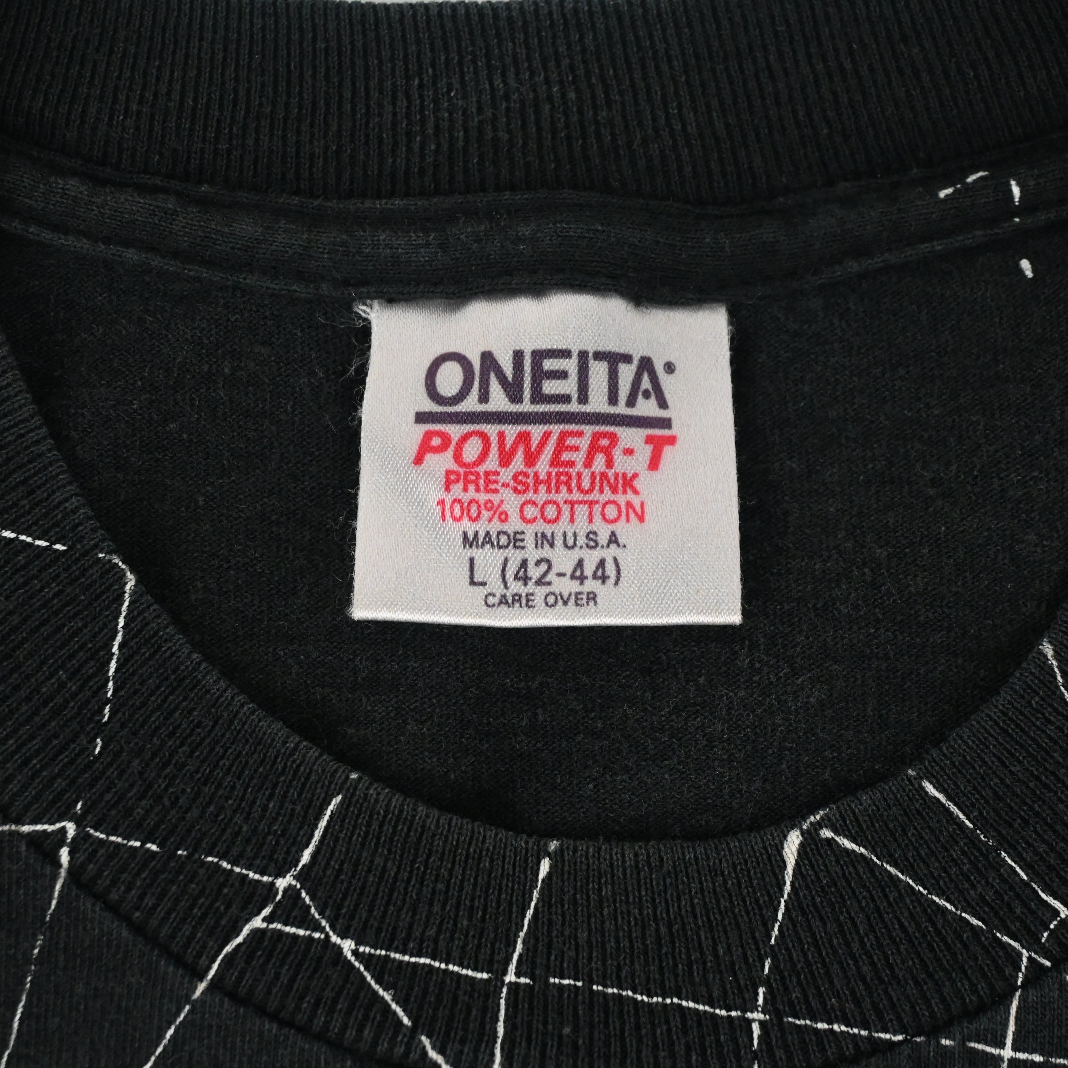 90's SPIDER ALLOVER PRINT T-SHIRT SIZE L