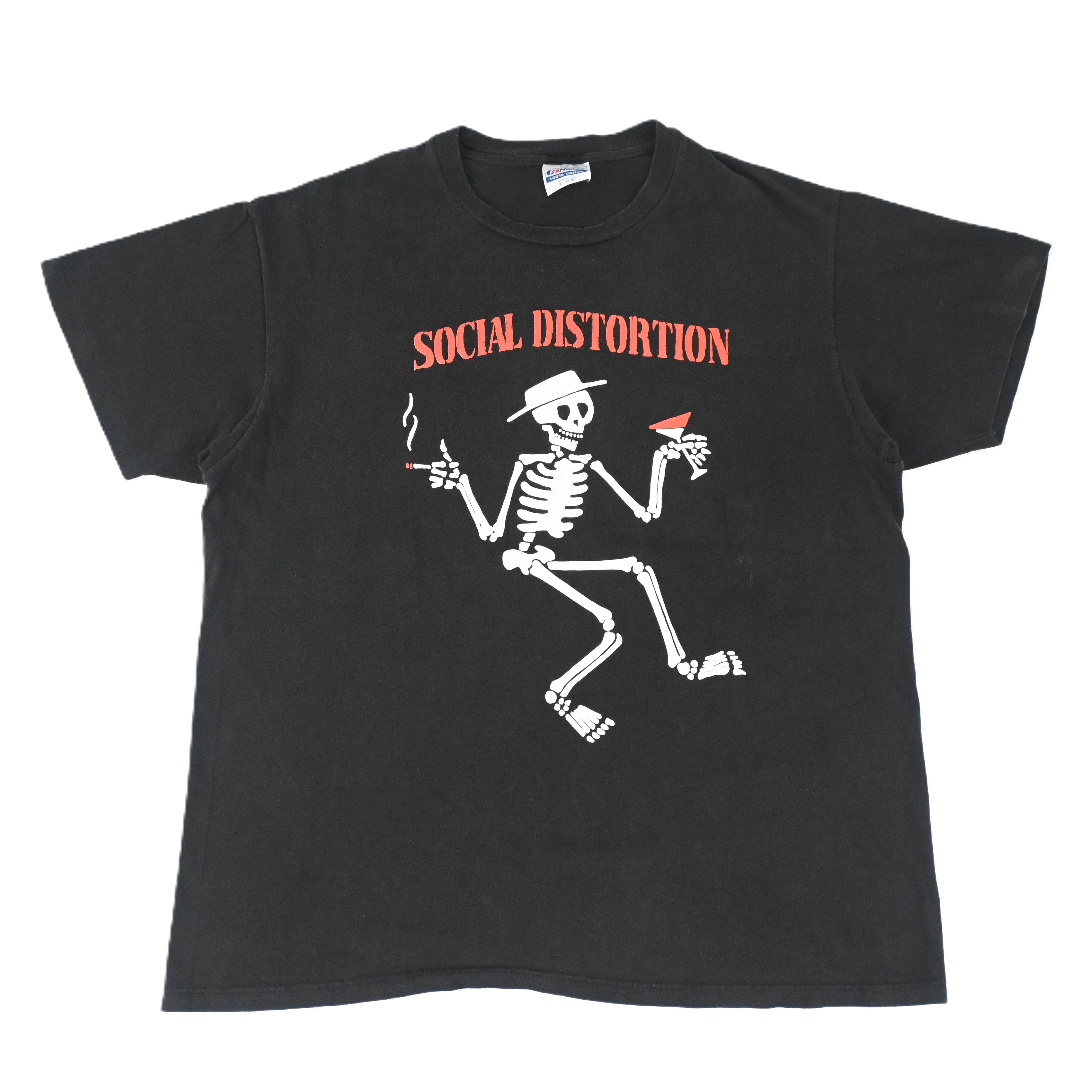 early 90's SOCIAL DISTORTION SKELLY T-SHIRT SIZE XL