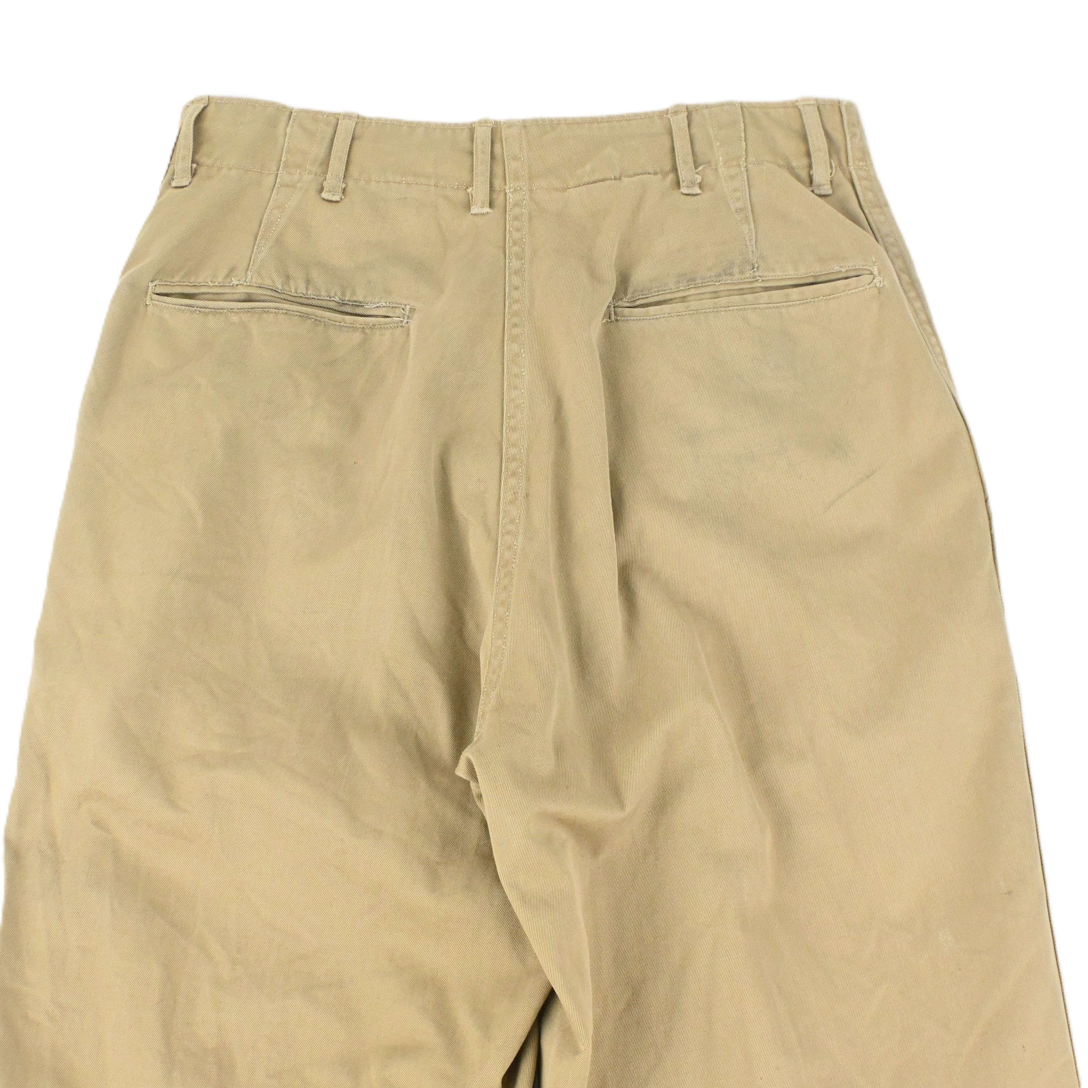 40's 45KHAKI CHINO TROUSERS W30 L28