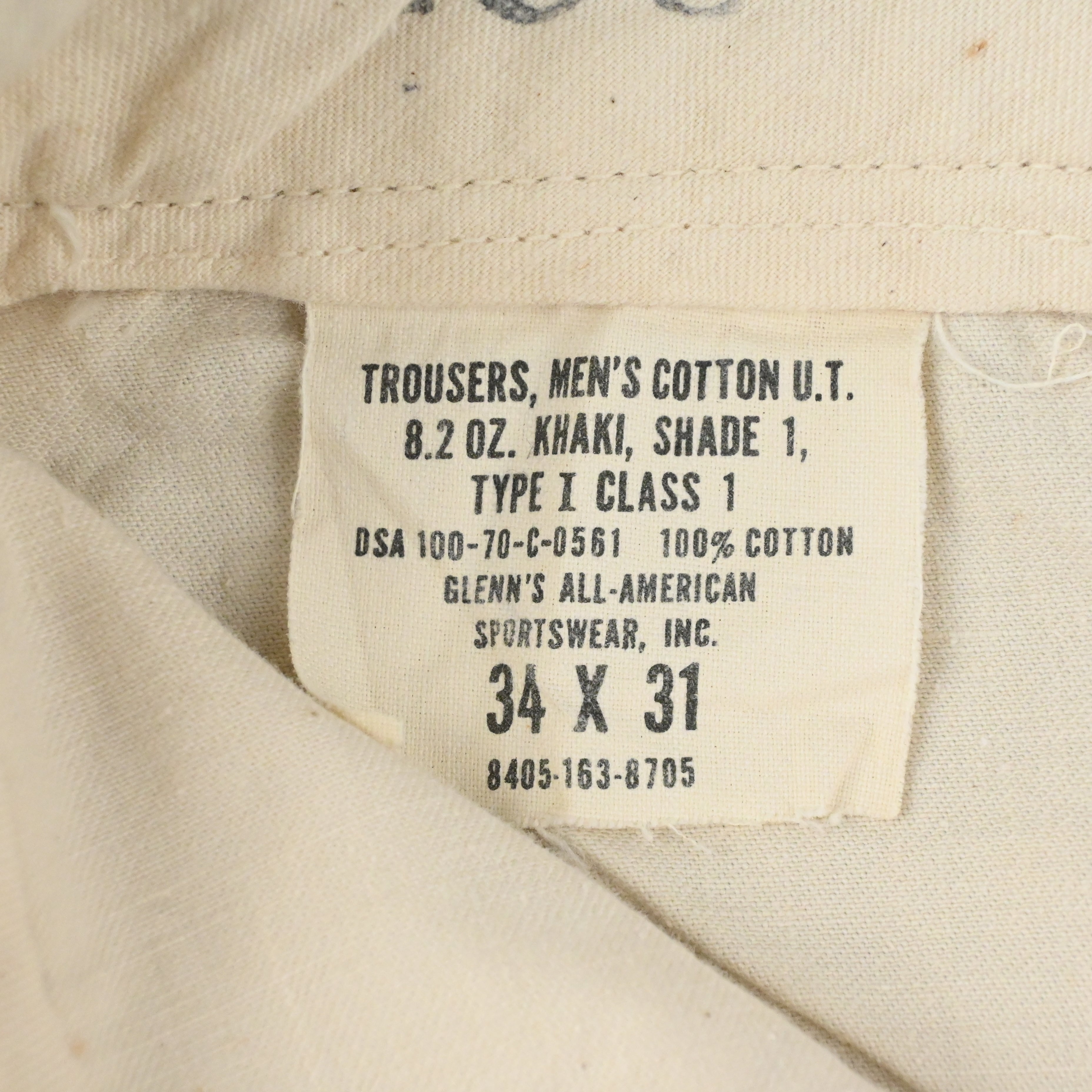 '70 US ARMY CHINO TROUSERS W33 L28