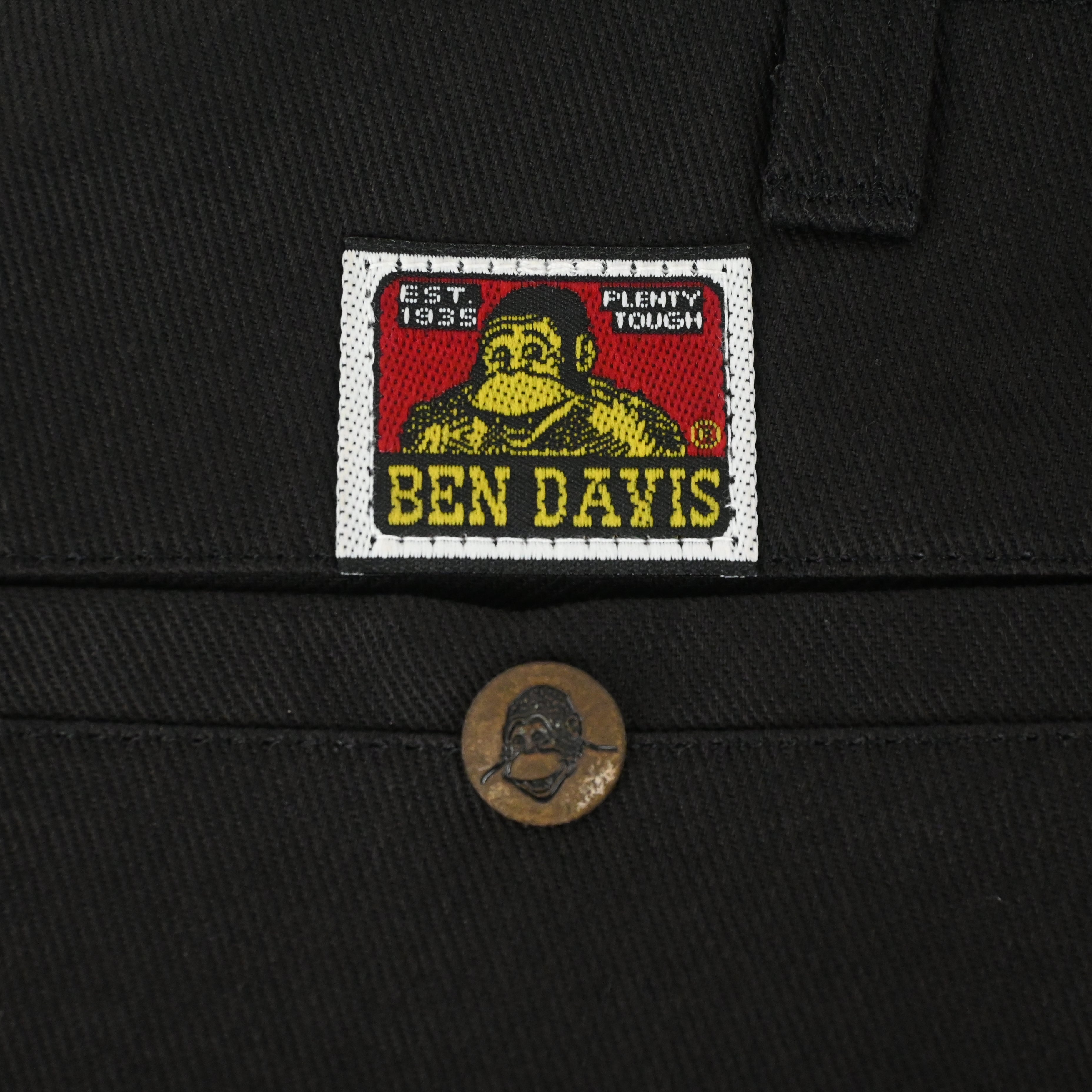 90's BEN DAVIS CLASSIC 50/50 BREND PANTS BLACK W34 L30 DEAD STOCK