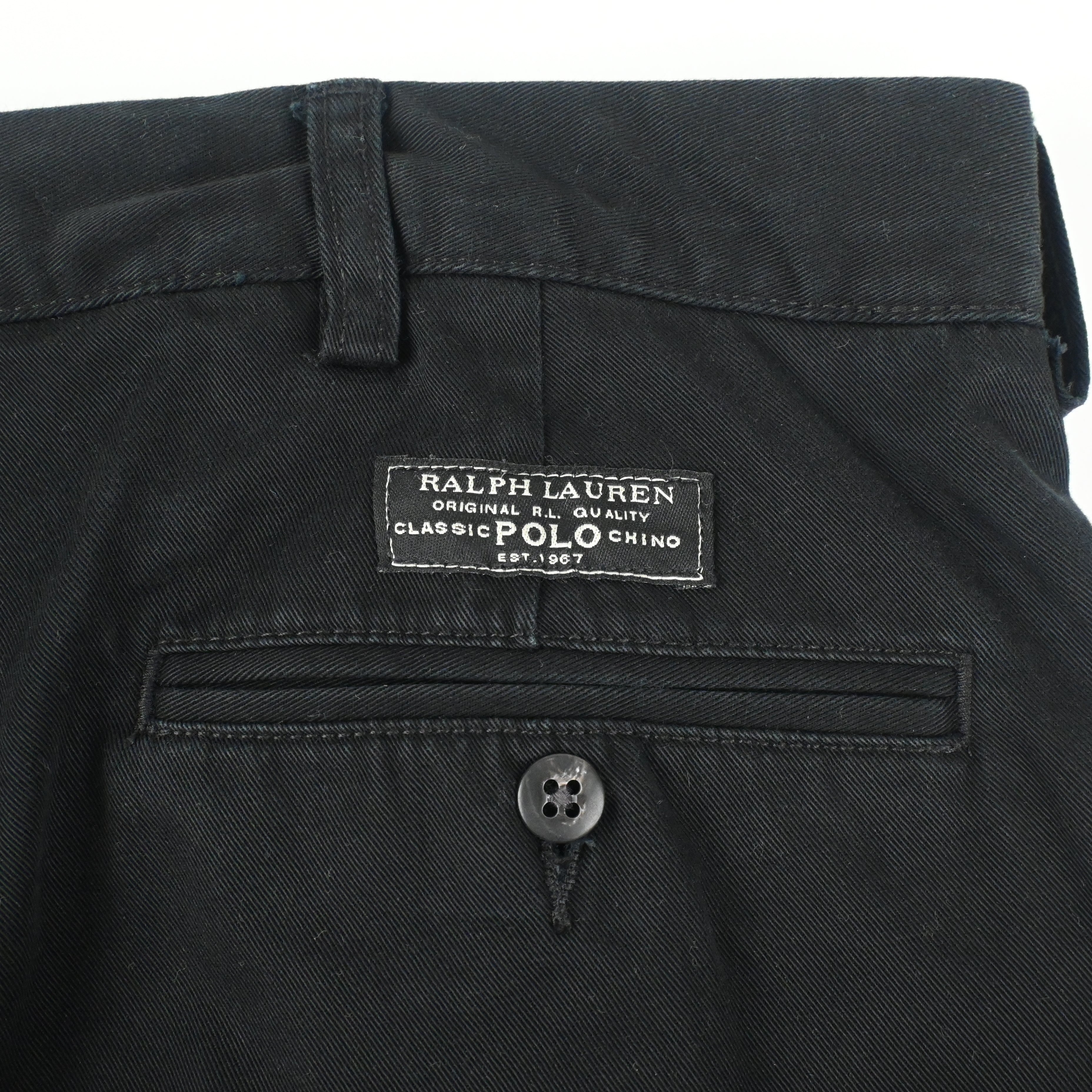 90’s POLO RALPH LAUREN "ANDERW PANT" BLACK SIZE W36 L31