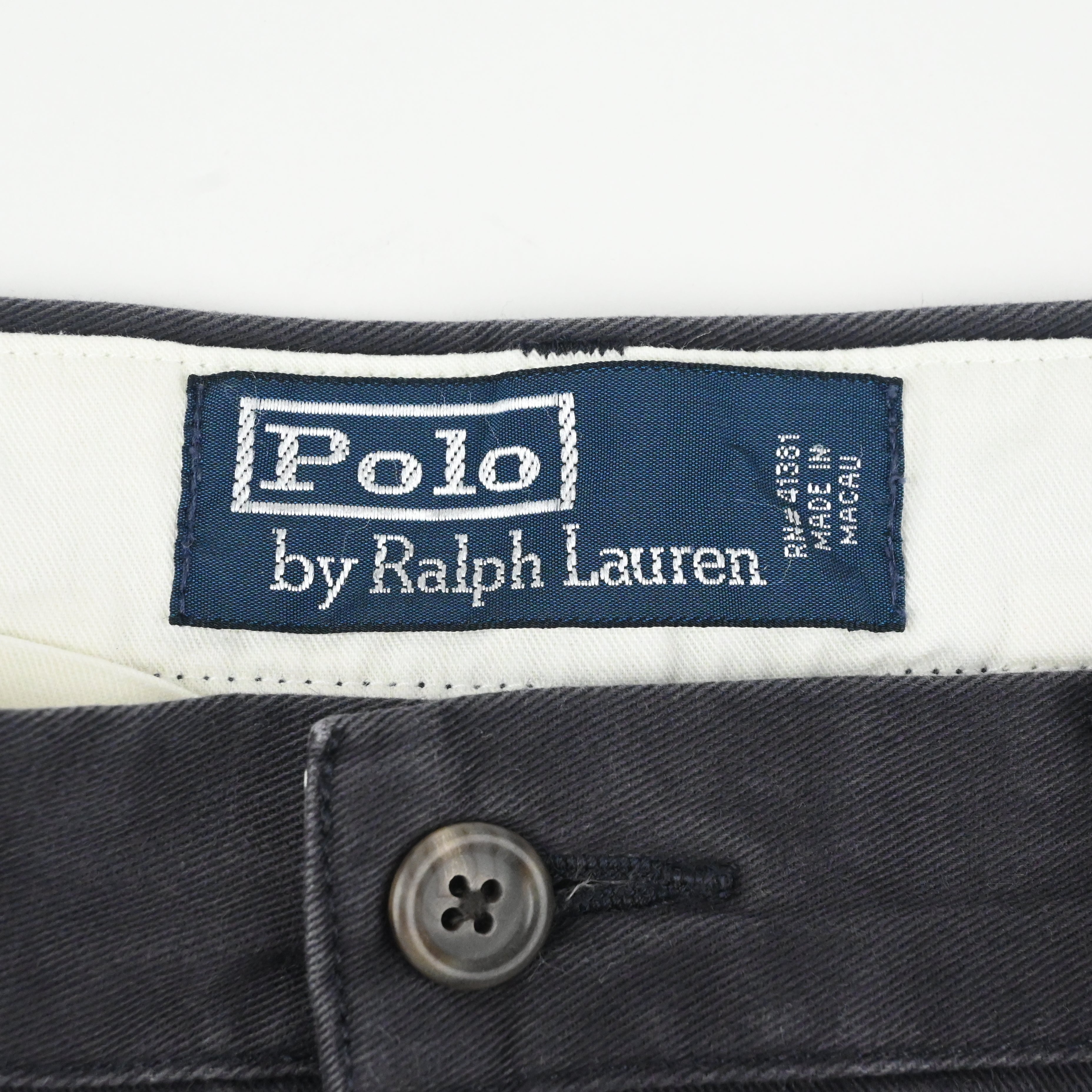 90's RALPH LAUREN POLO CHINO CHARCOAL SIZE W35 L29