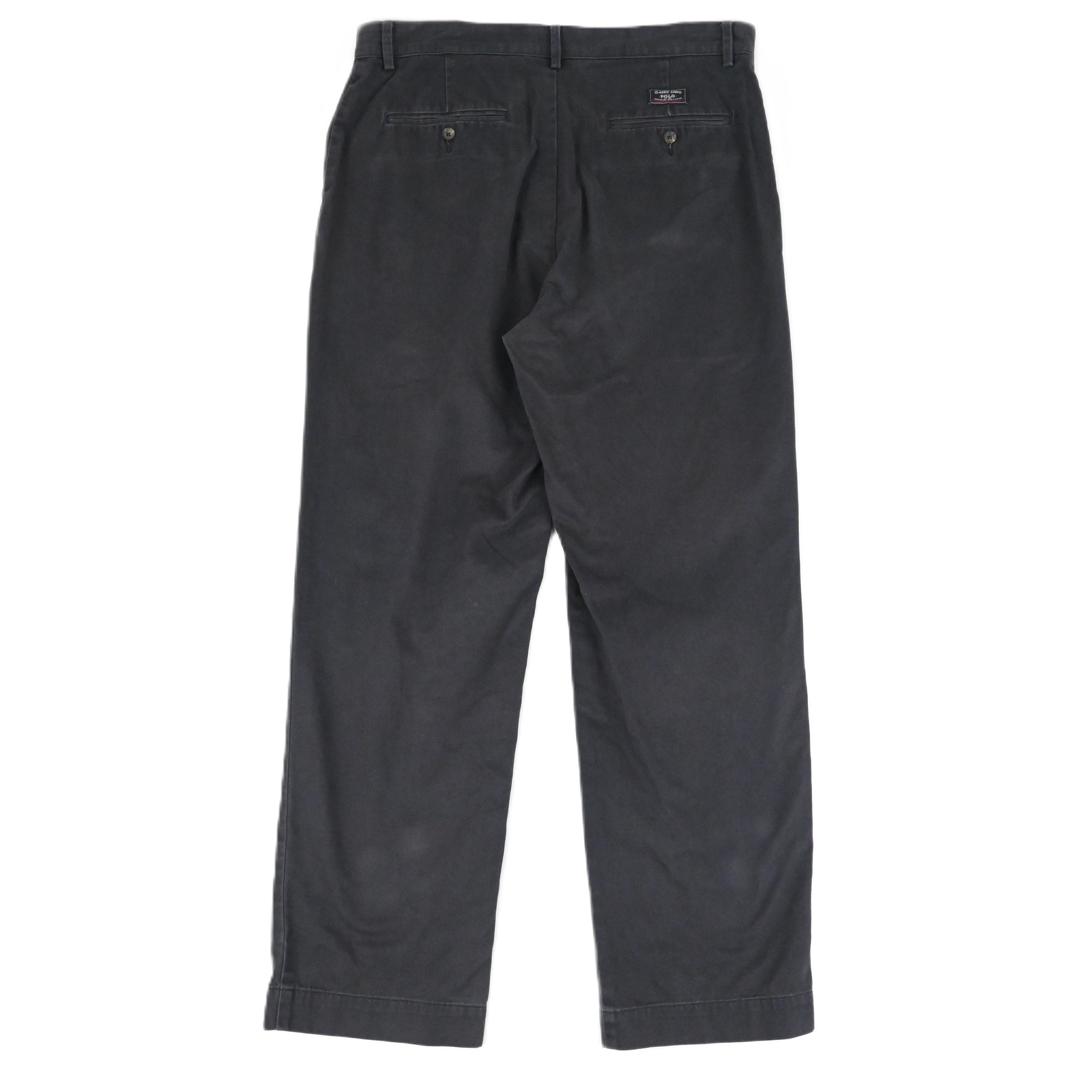90's RALPH LAUREN POLO CHINO CHARCOAL SIZE W35 L29