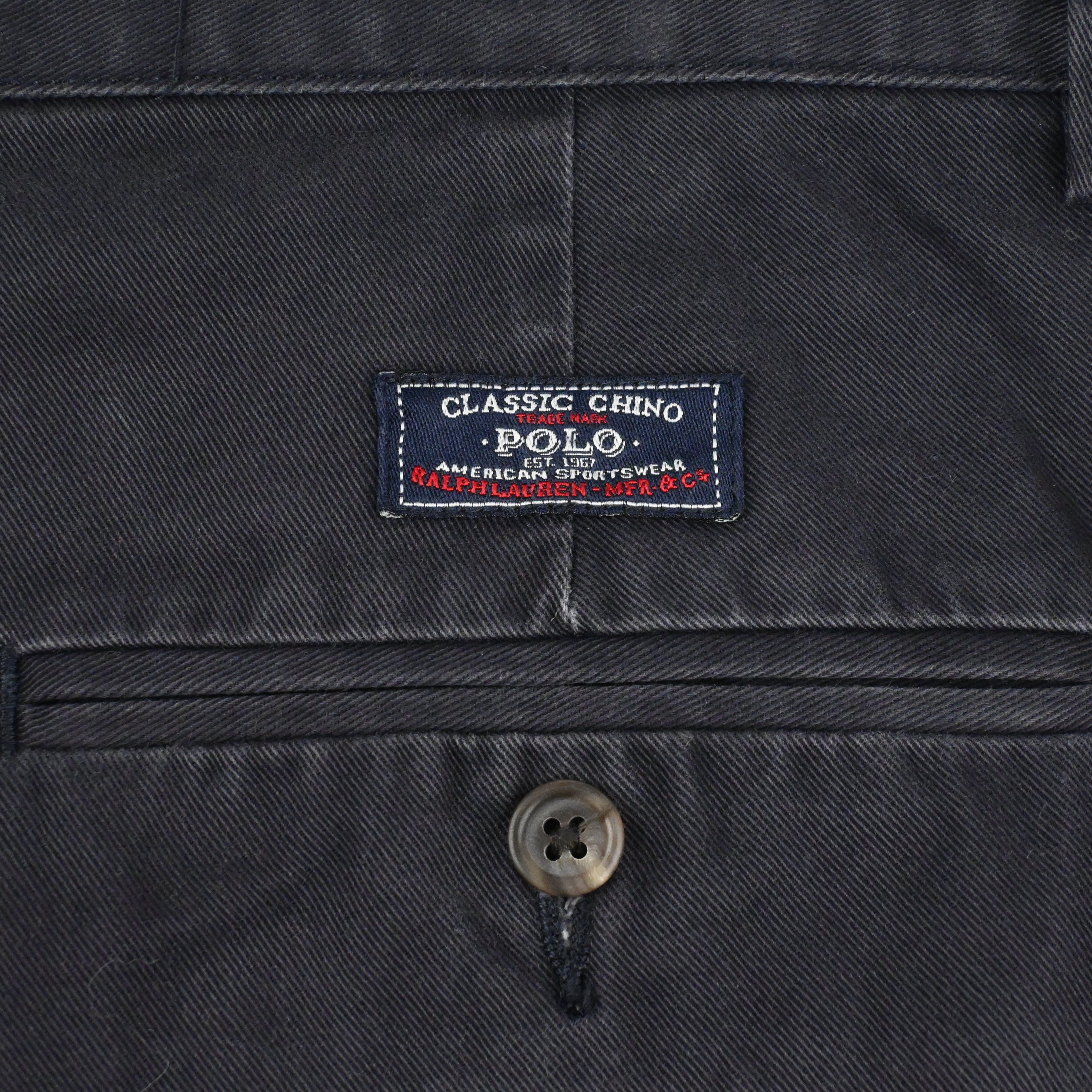 90's RALPH LAUREN POLO CHINO CHARCOAL SIZE W35 L29