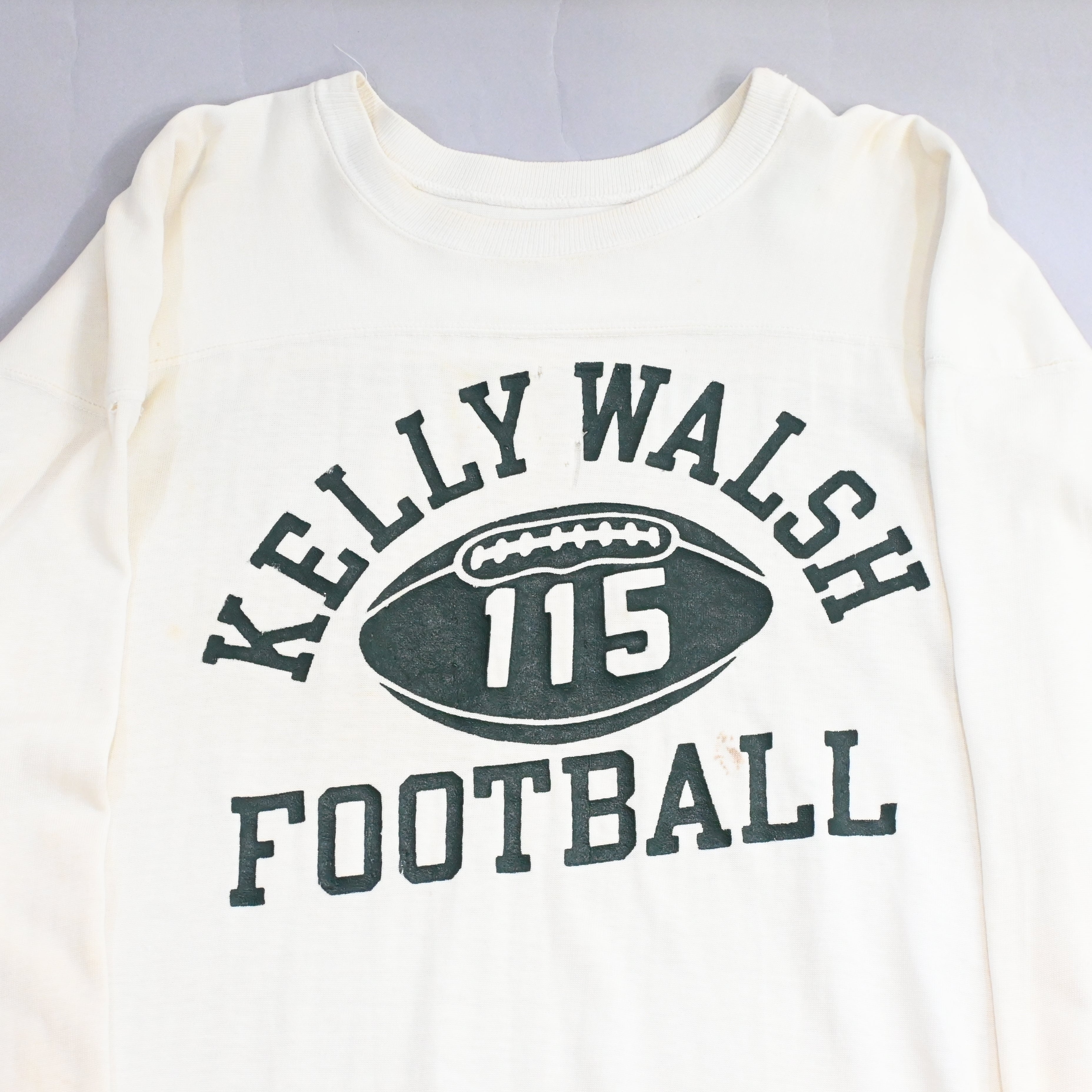 70’s CHAMPION "KELLY WALSH FOOTBALL 115" FOOT BALL T-SHIRT SIZE XL