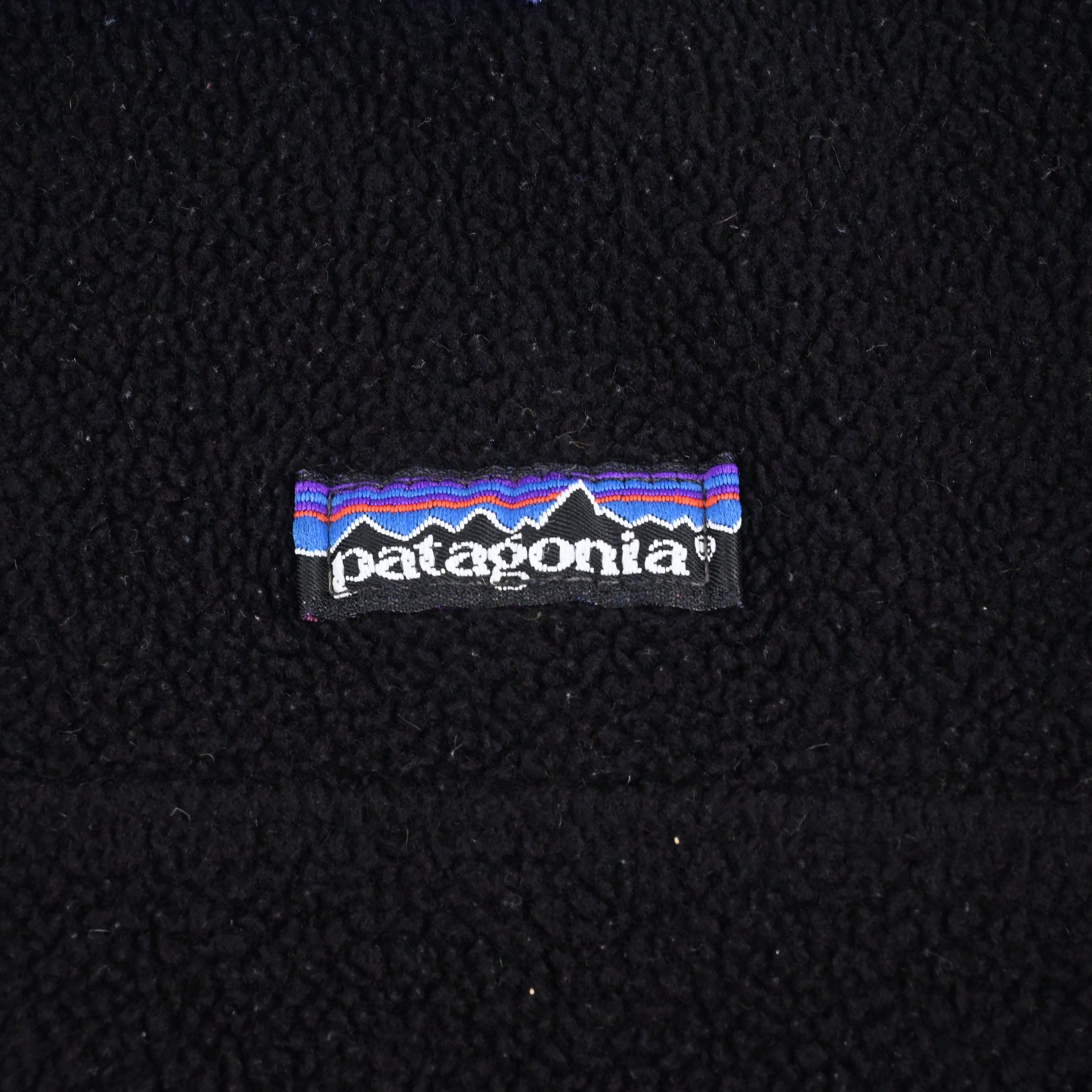 80's ptagonia SYNCHILLA SNAP T-NECK Black/Periwinkle