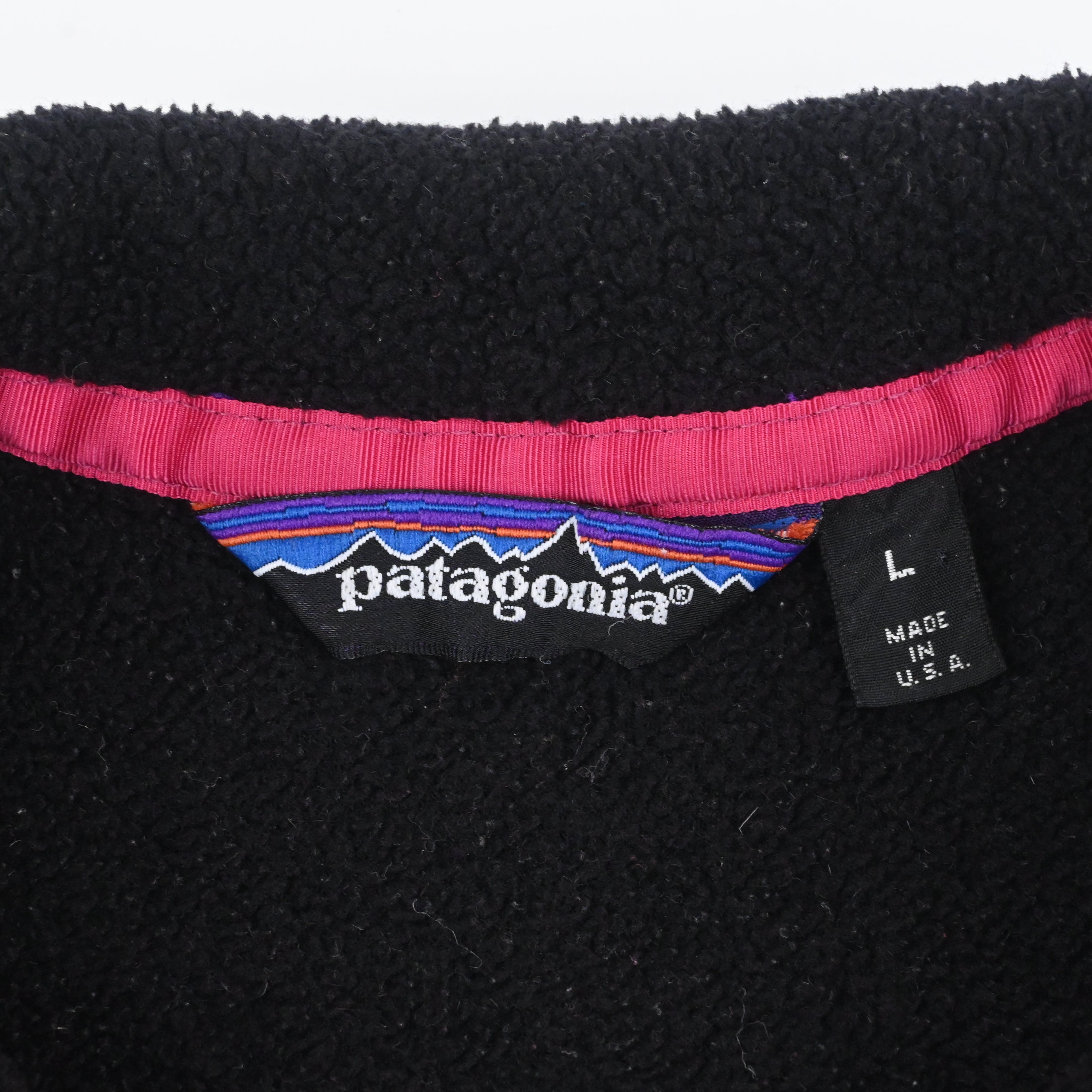 80's ptagonia SYNCHILLA SNAP T-NECK Black/Periwinkle