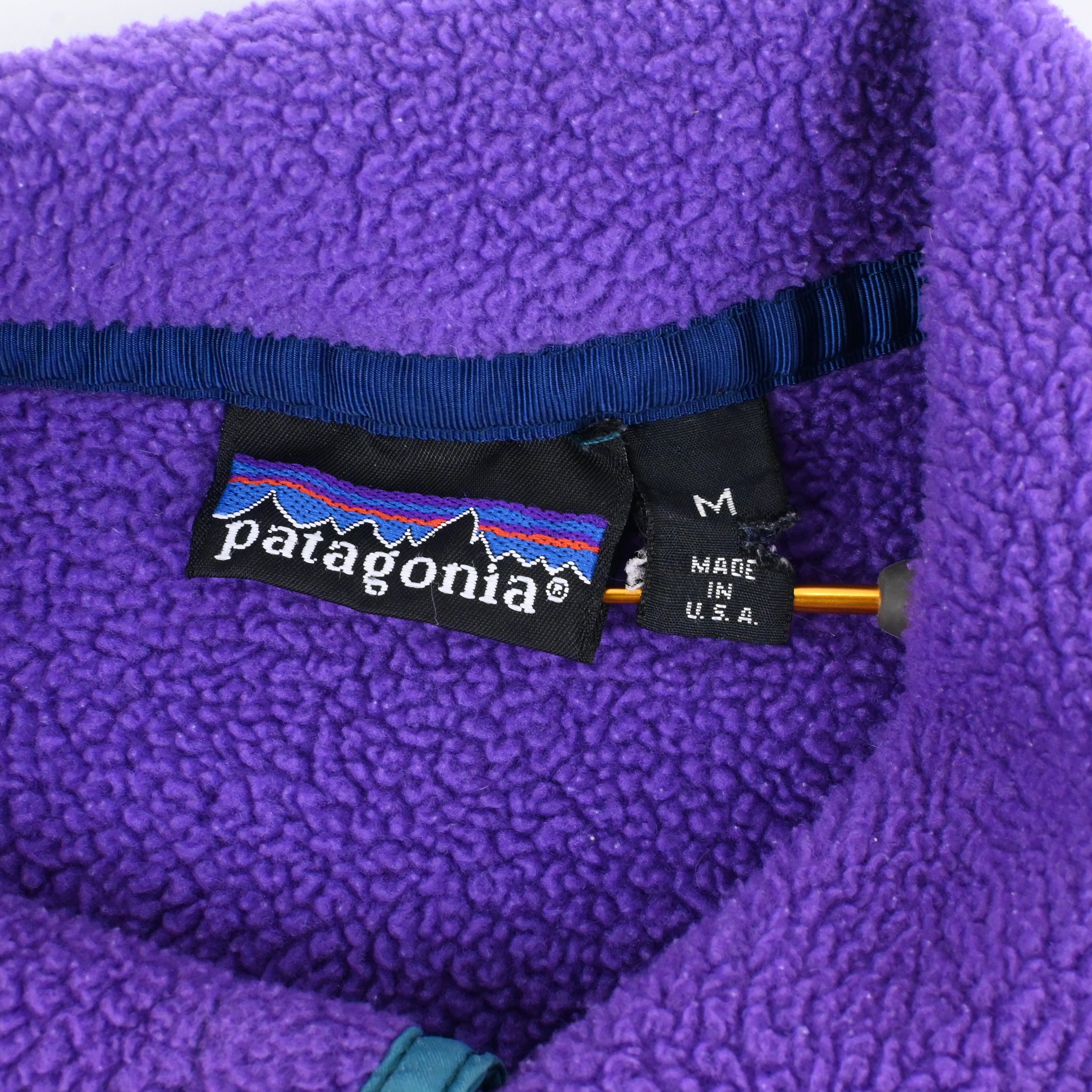 '92 Ptagonia SYNCHILLA SNAP T-NECK Purple/Emerald