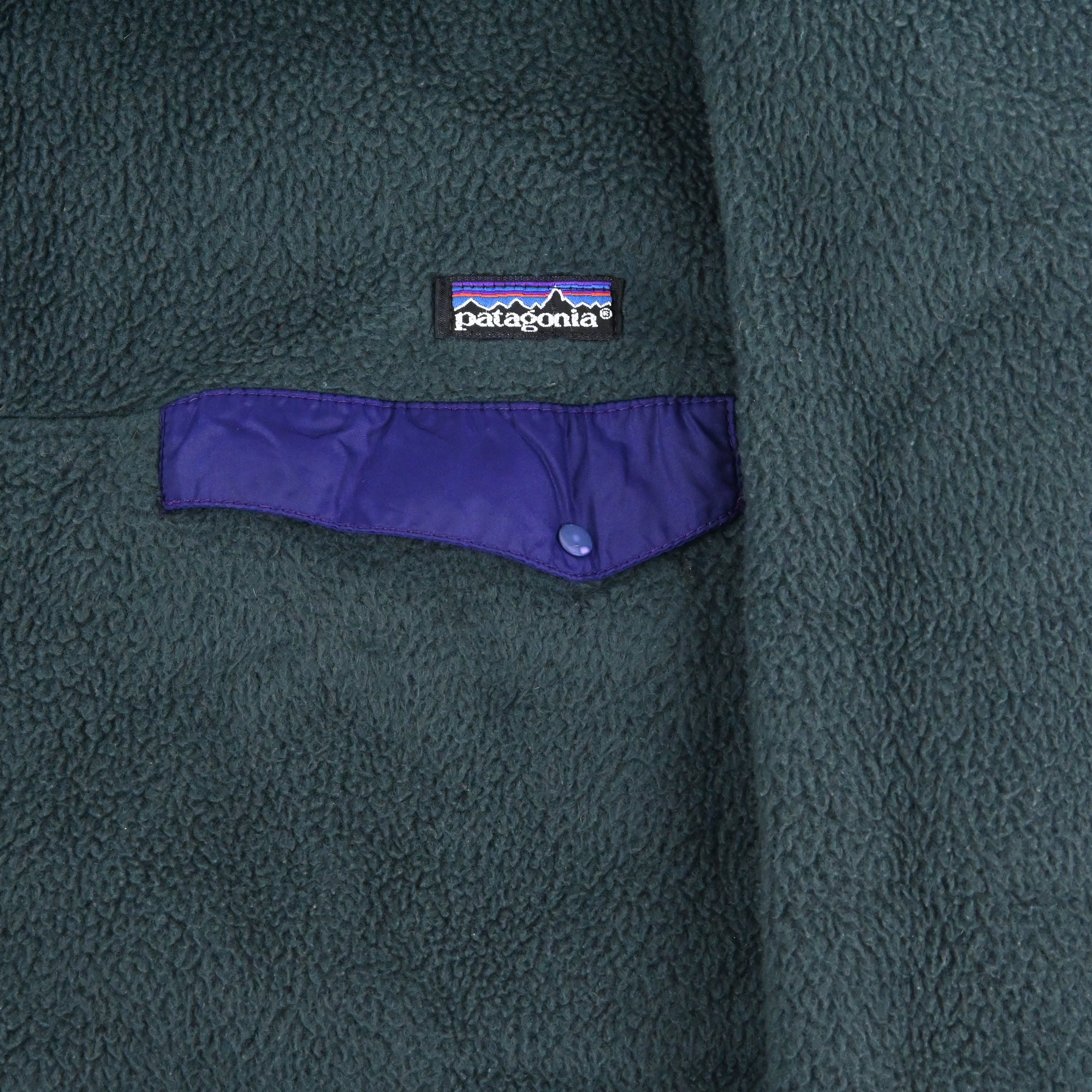 '90 Patagonia SYNCHILLA SNAP T-NECK Hunter Green/Eggplant