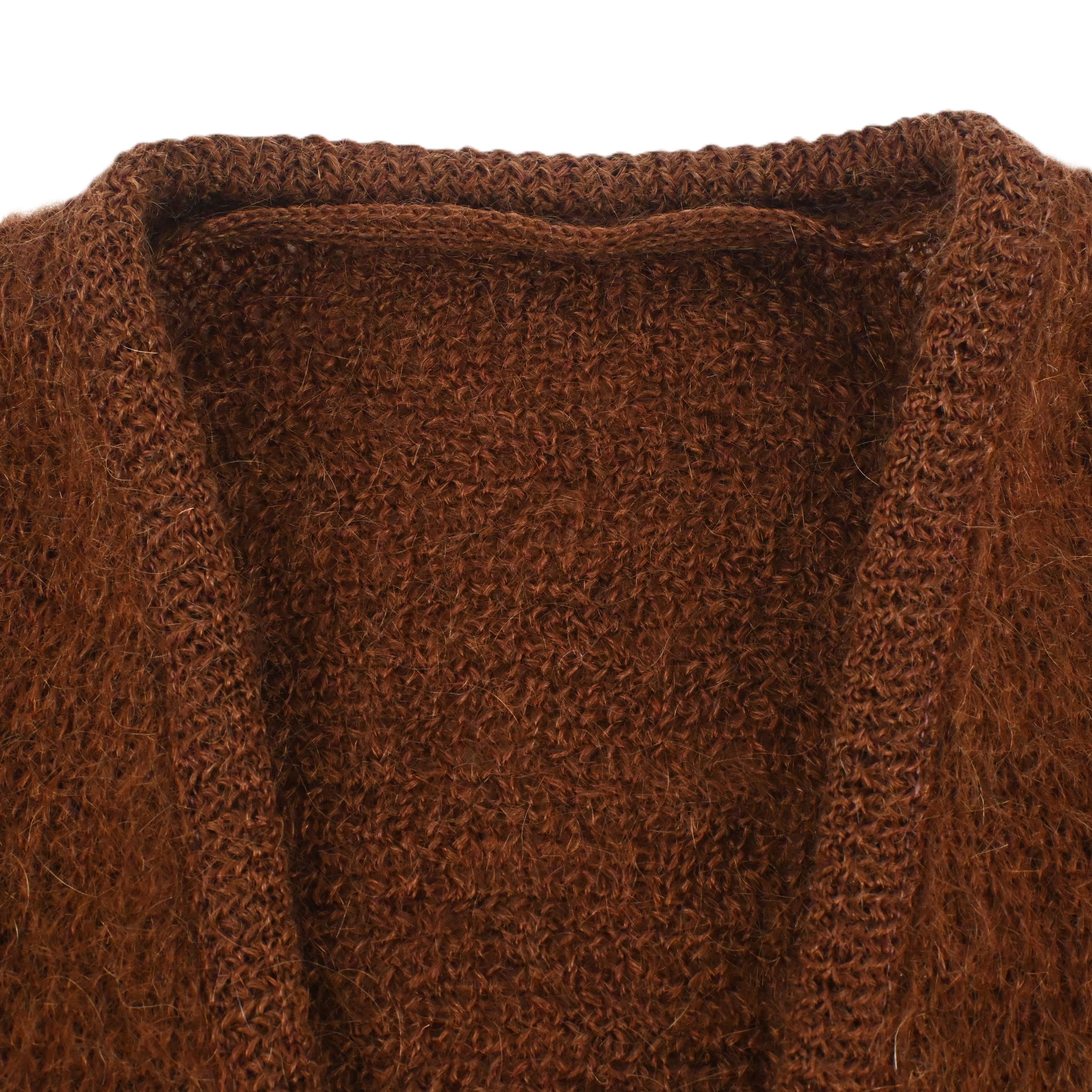 60's BROWN Mohair Cardigan