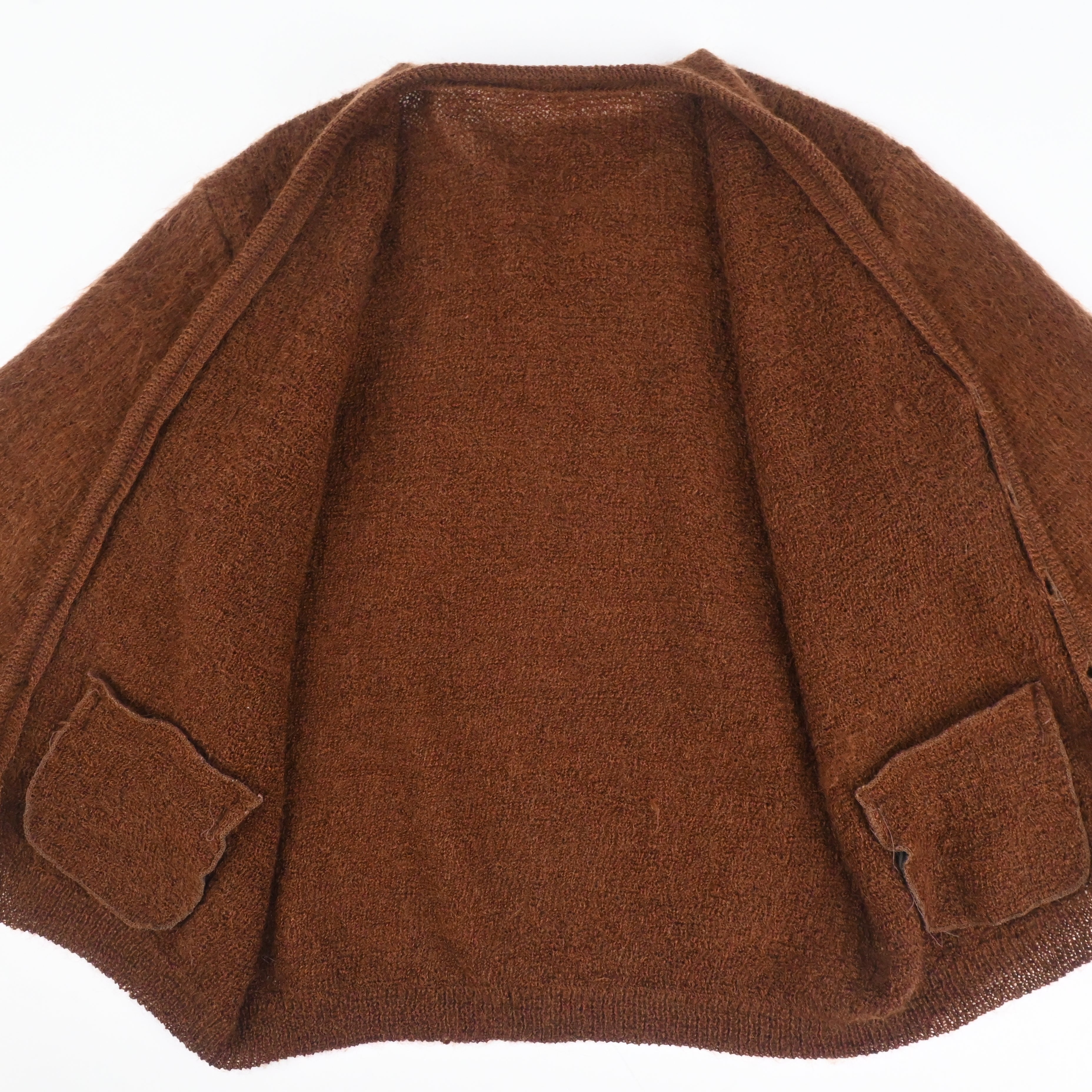 60's BROWN Mohair Cardigan