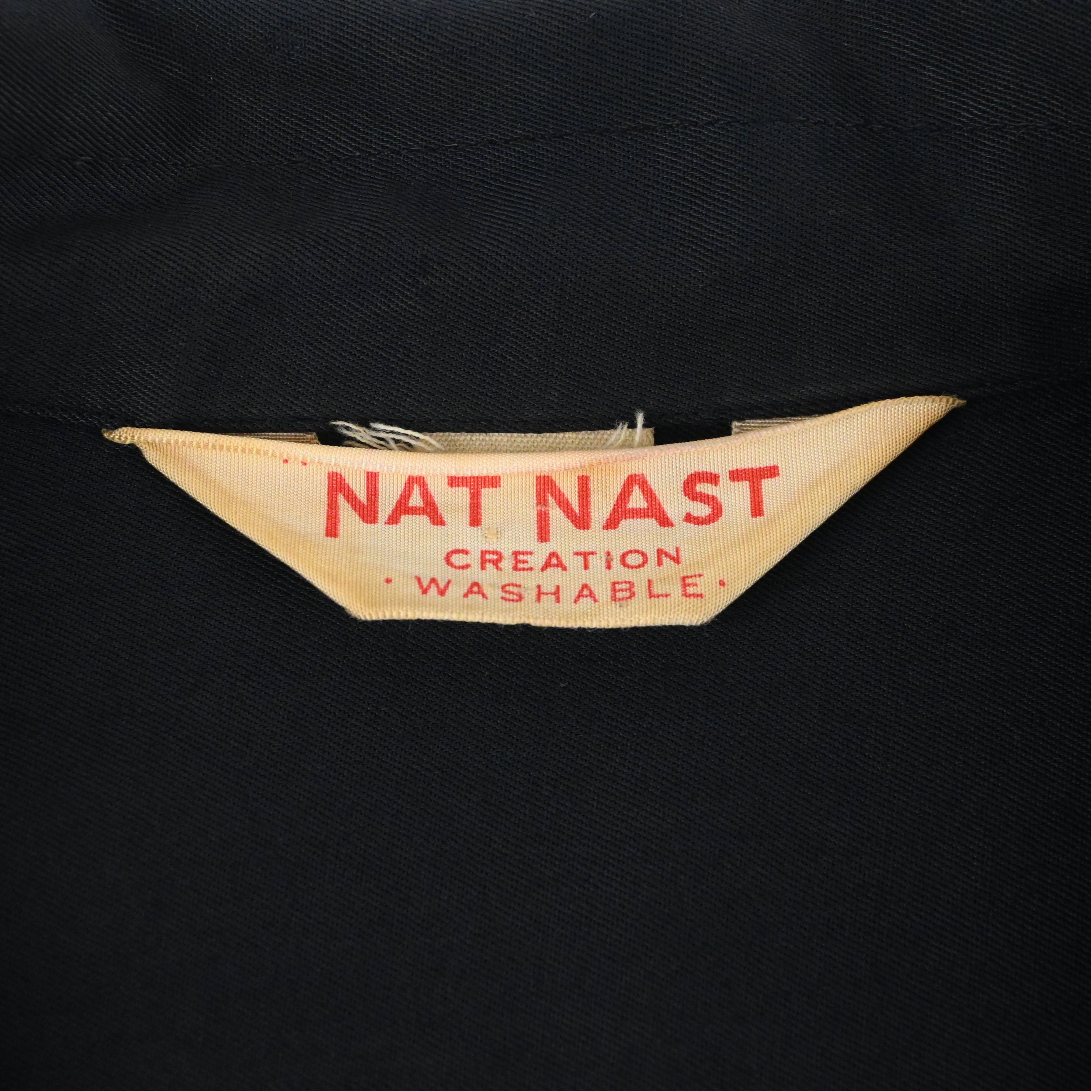 ~50’s NAT NAST BOWLING SHIRT BLACK