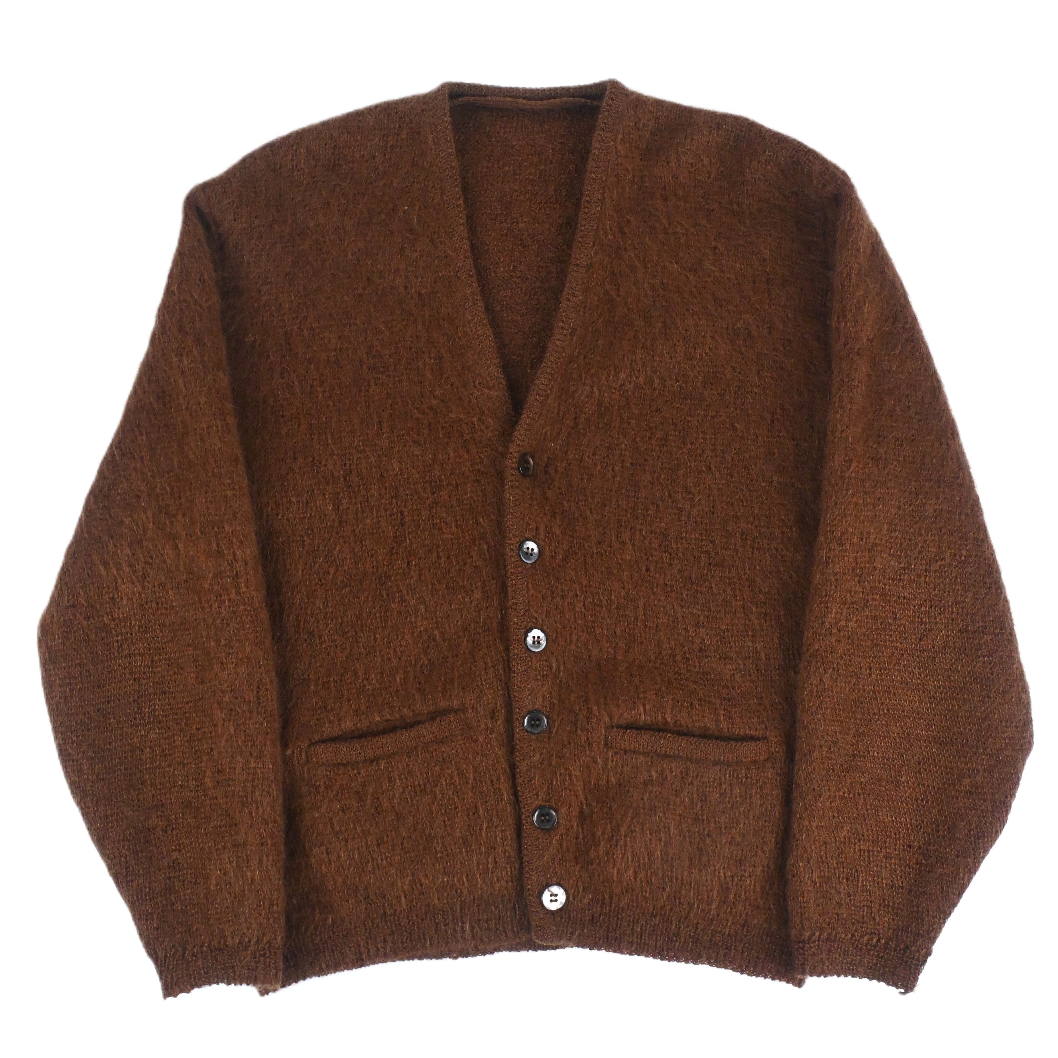 60's BROWN Mohair Cardigan