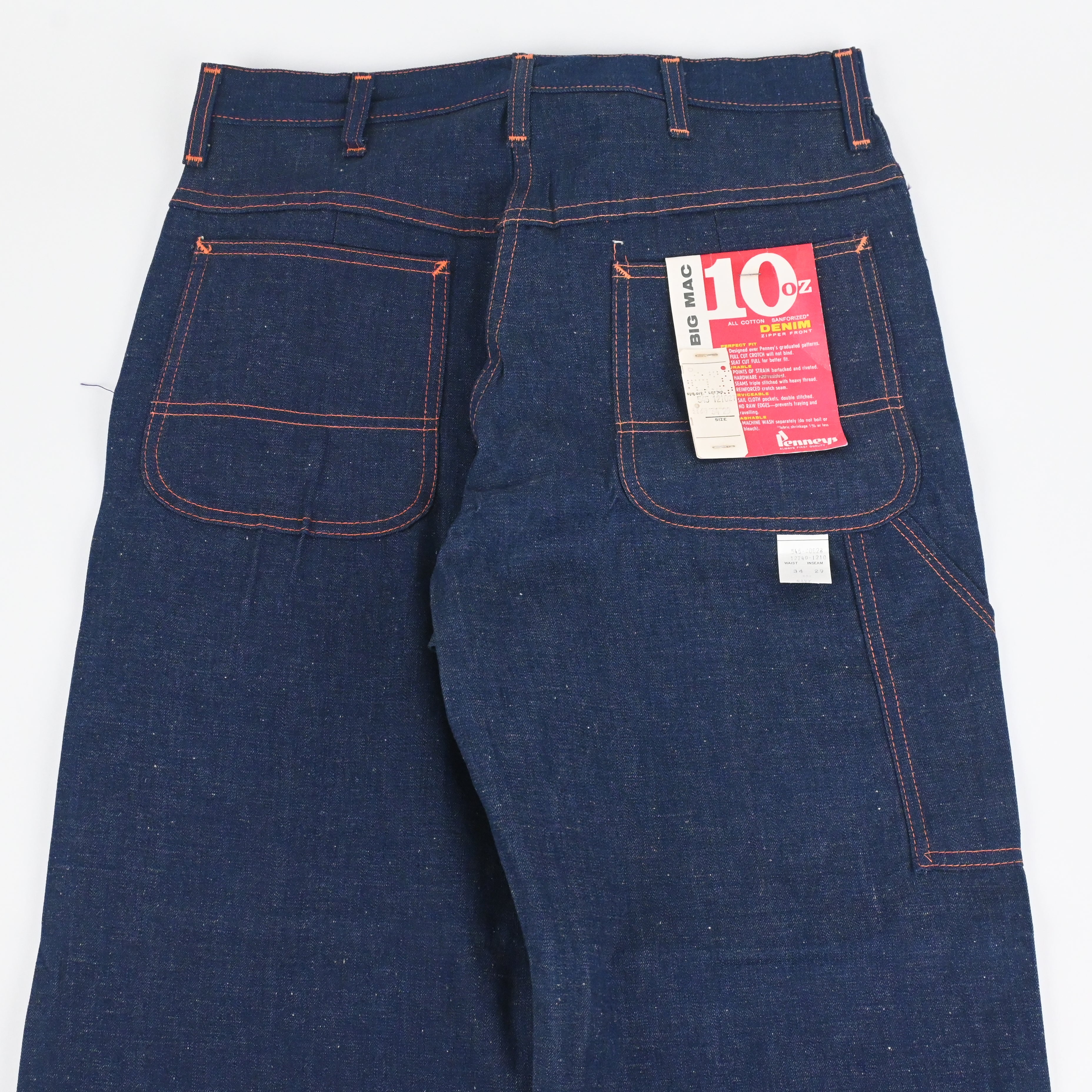 60's Penney's BIGMAC denim painter pants W34 L29 DEADSTOCK