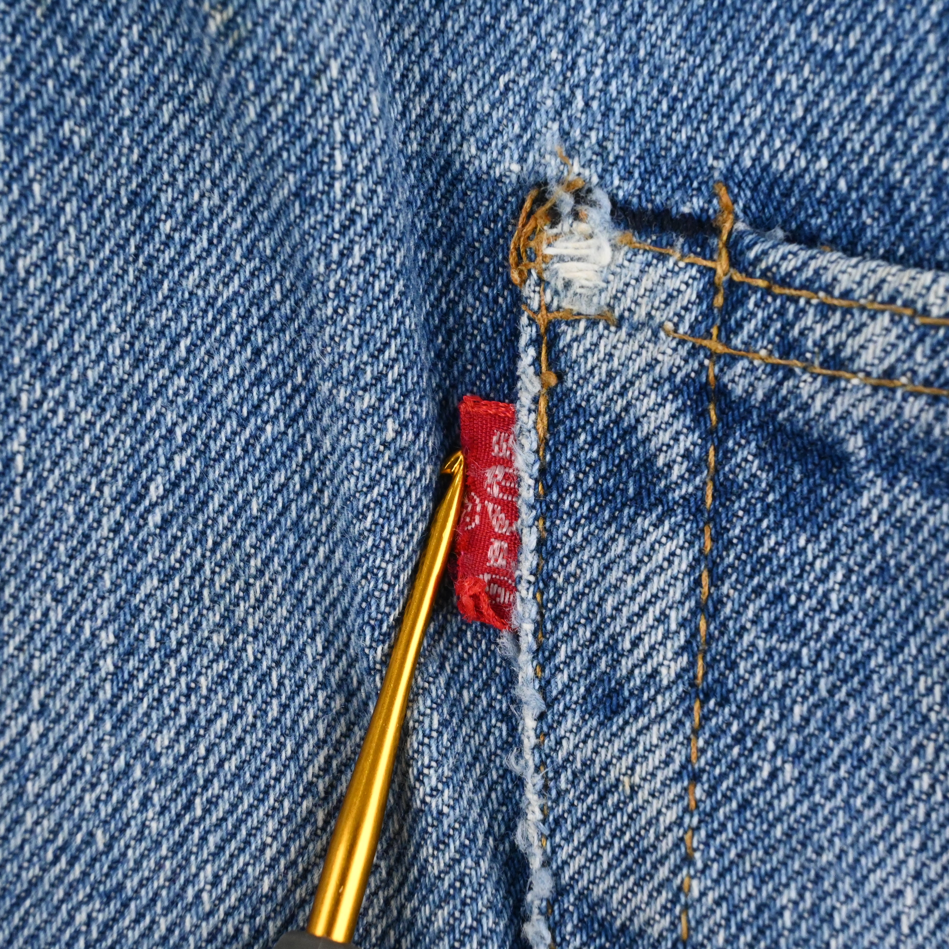 70's Levi's 501 66mod single W34 L28