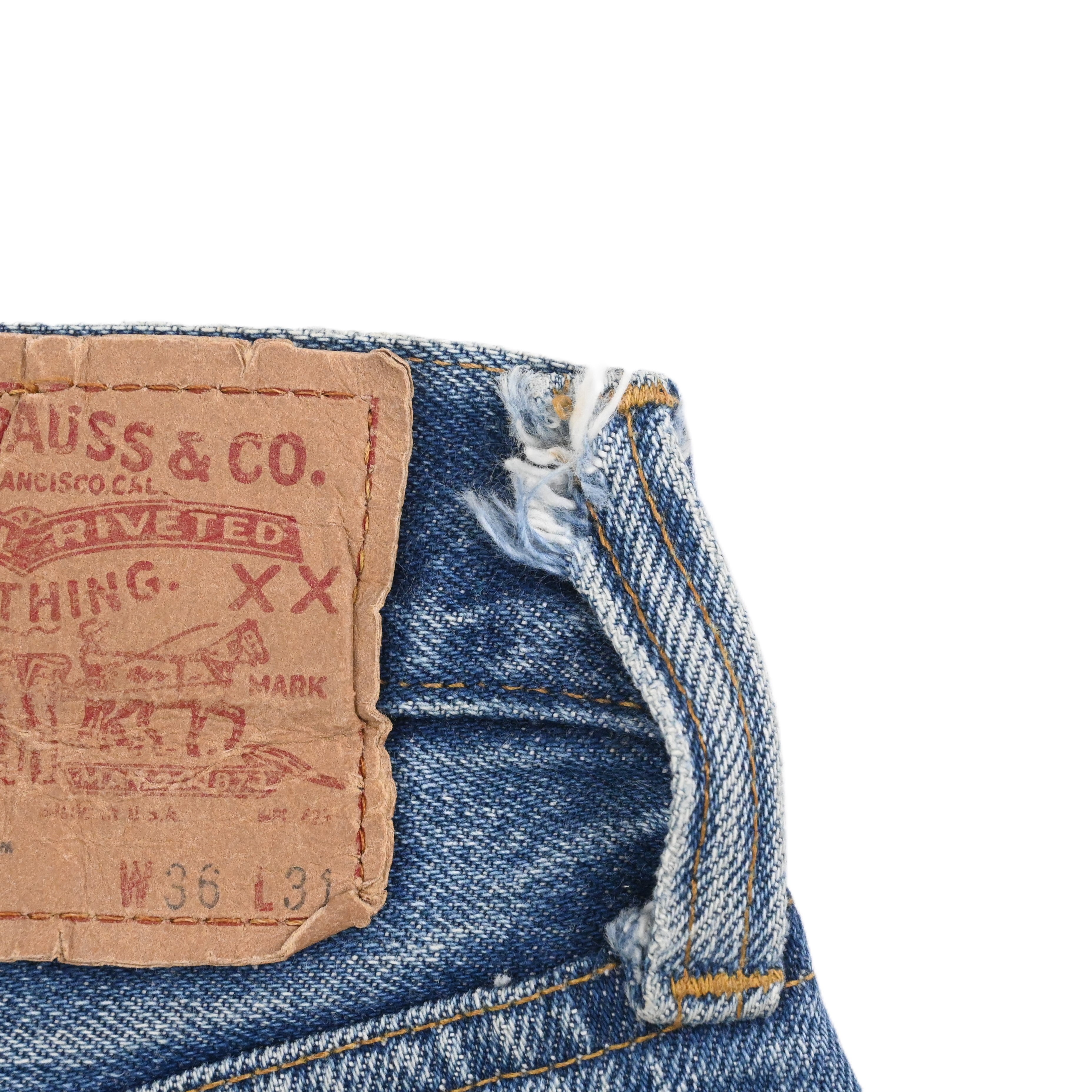 70's Levi's 501 66mod single W34 L28