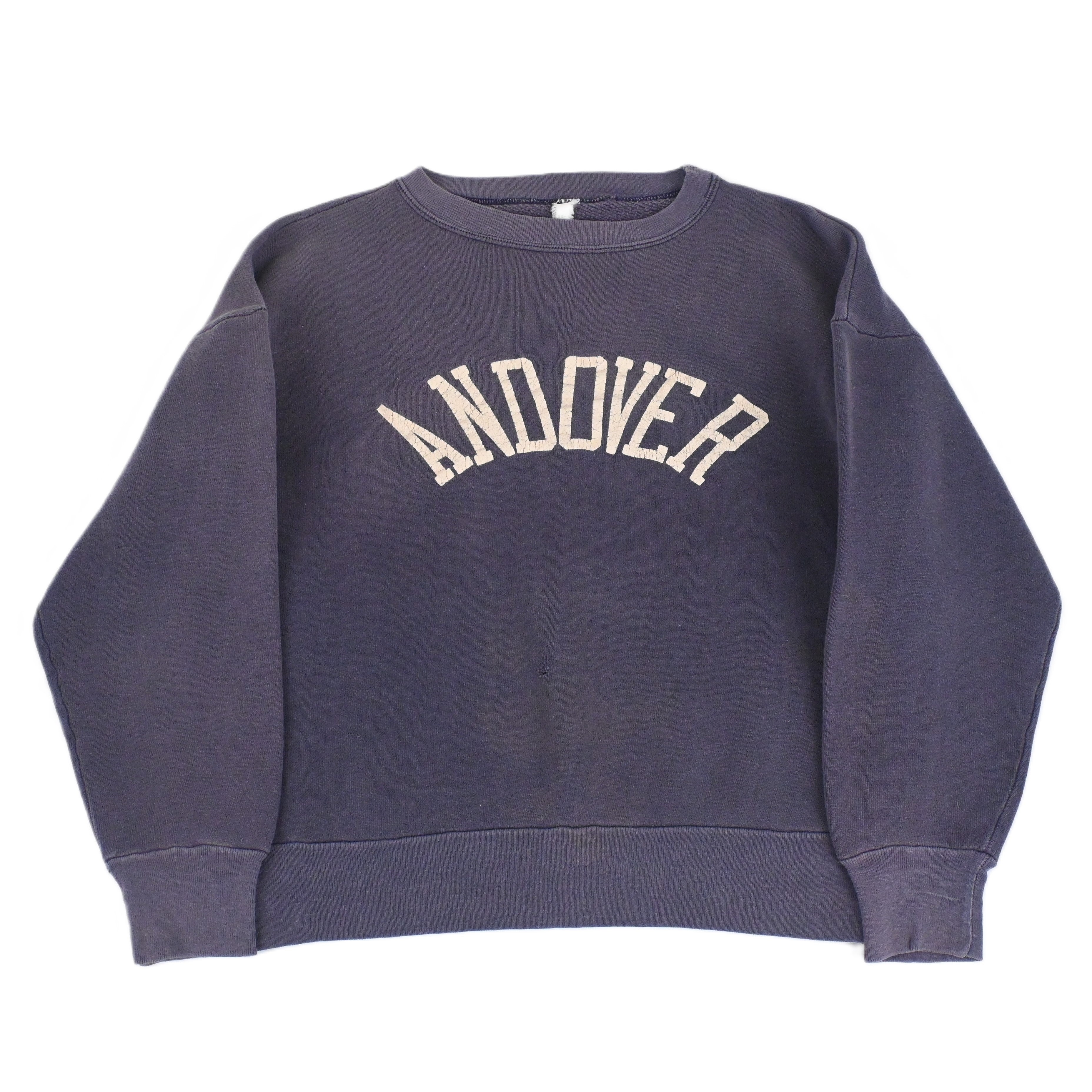 50's~ Printed Sweat Shirt "ANDOVER" SIZE 38-40