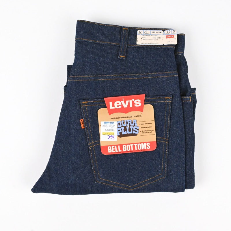 80y' LEVI’S 646-0917 BELL BOTTOMS DEAD STOCK SIZE W32 L29