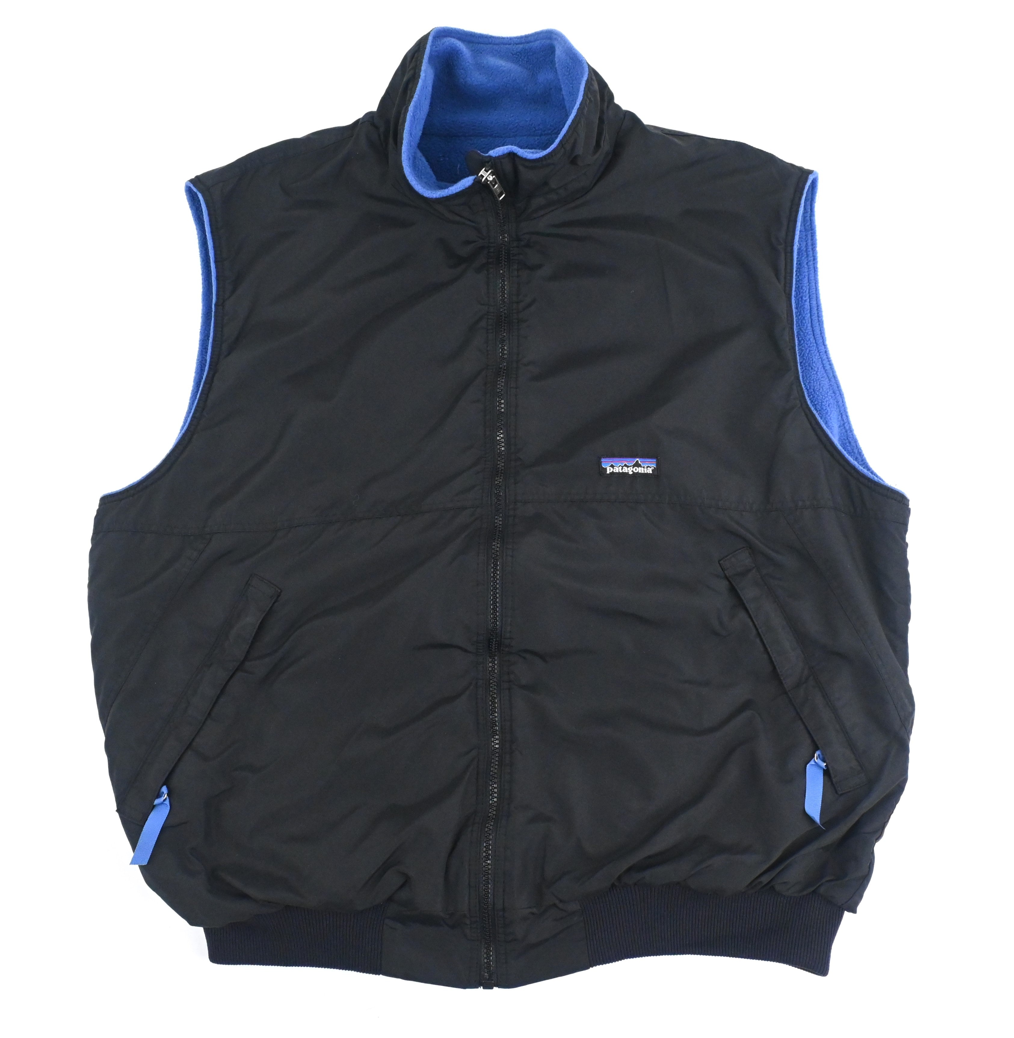 90's patagonia SHELLED SYNCHILLA VEST SIZE XL Black