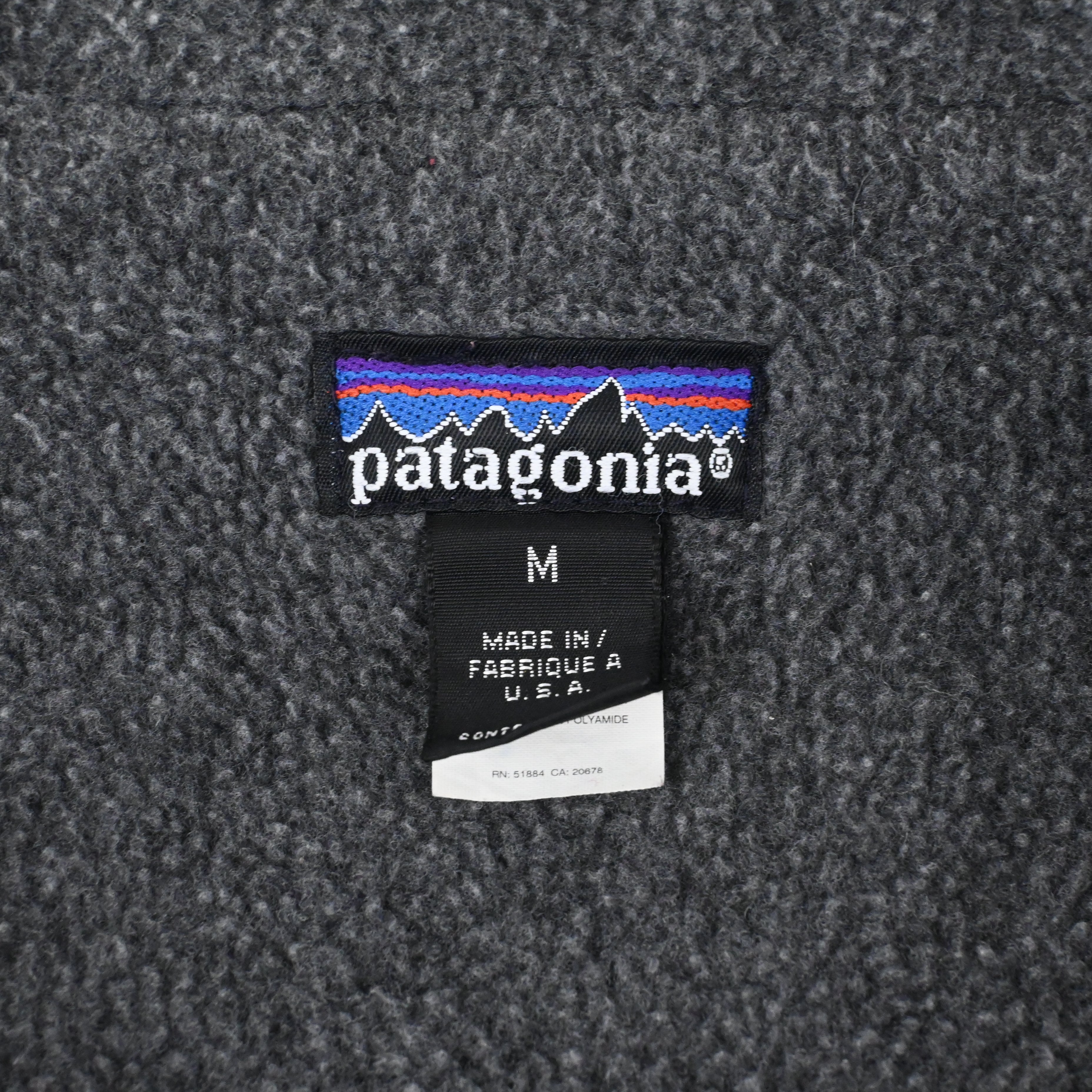 '93 patagonia SHELLED SYNCHILLA JACKET SIZE M Hunter Green/Charcoal