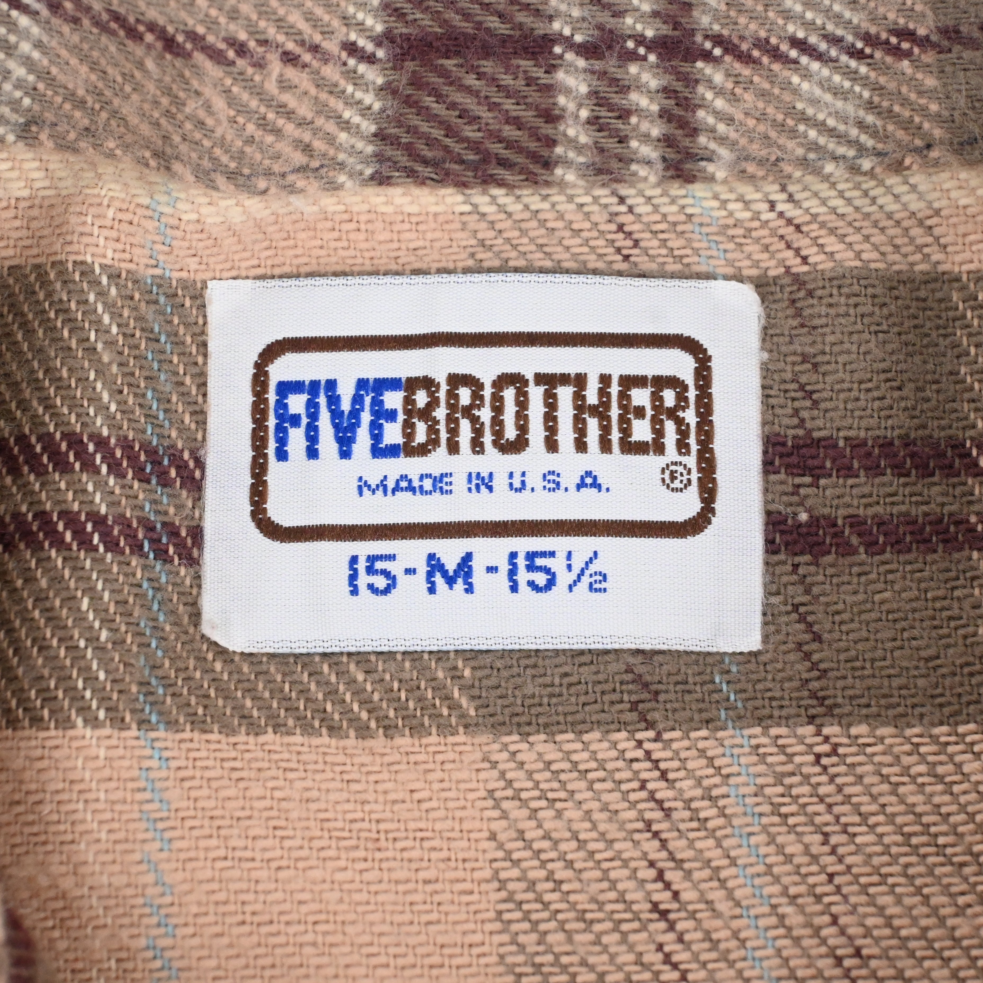 70's~ FIVE BROTHER FLANNEL L/S SHIRT SIZE M