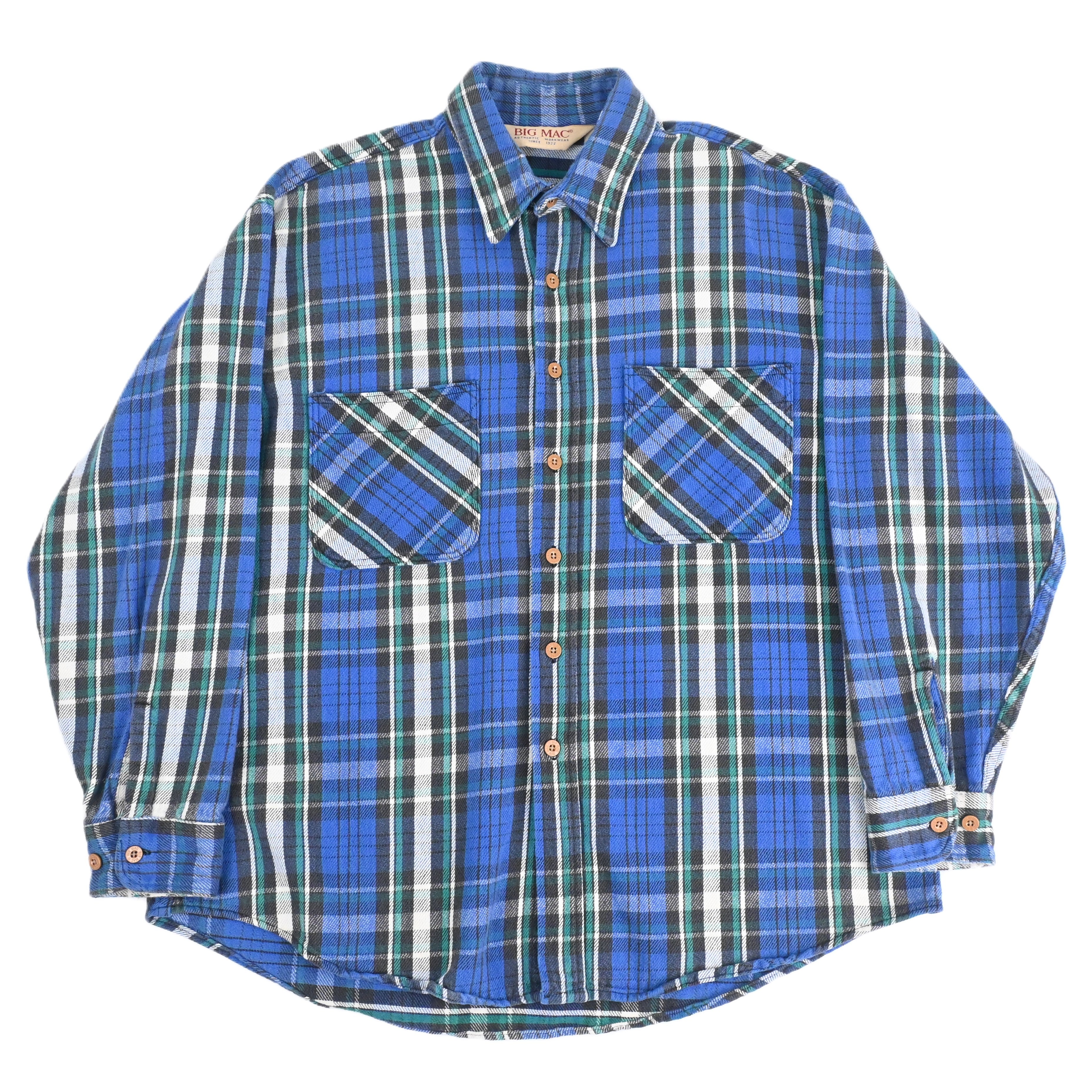 90's BIG MAC FLANNEL L/S SHIRT SIZE XL-REG