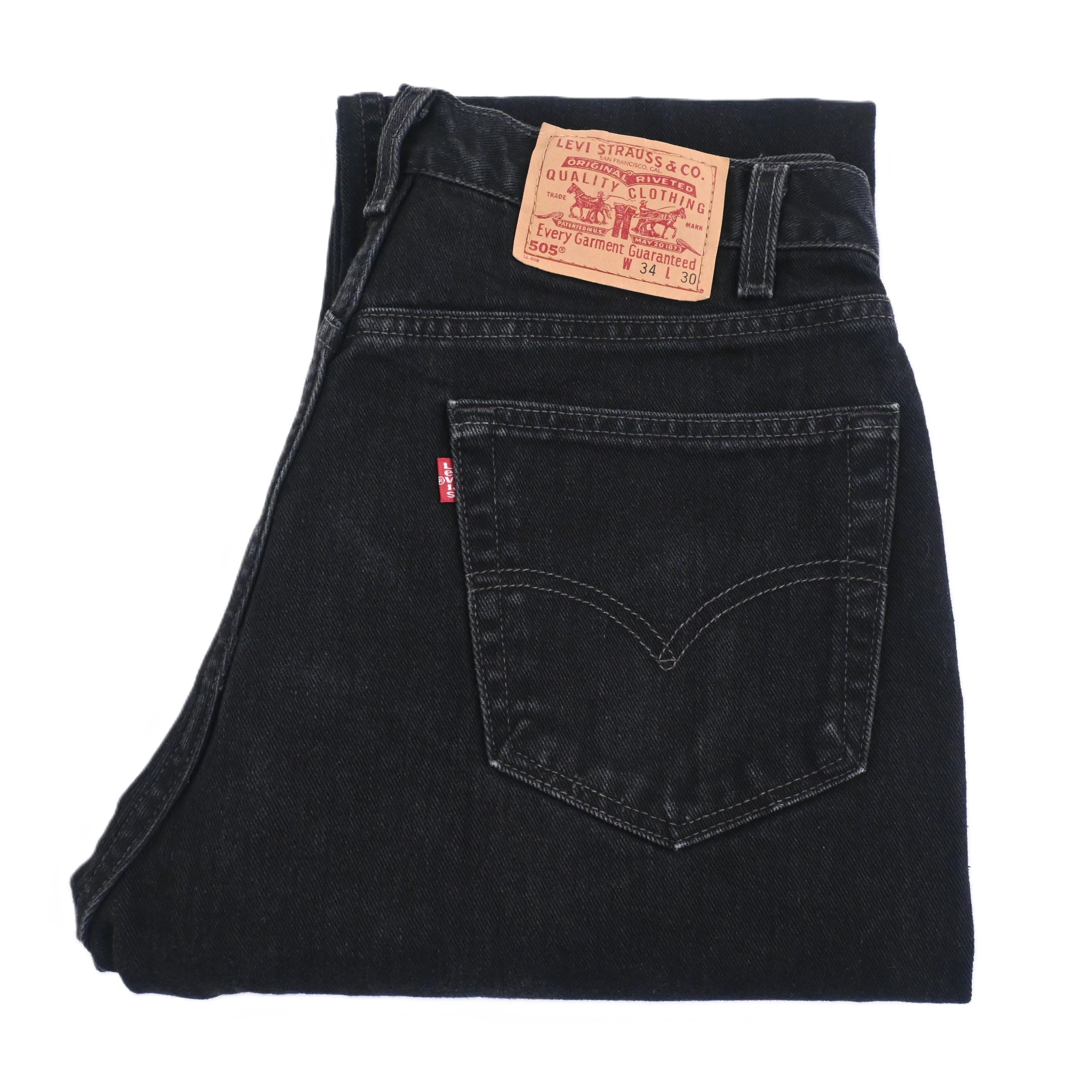 '91 Levi's 505-0260 Black SIZE W34 L30
